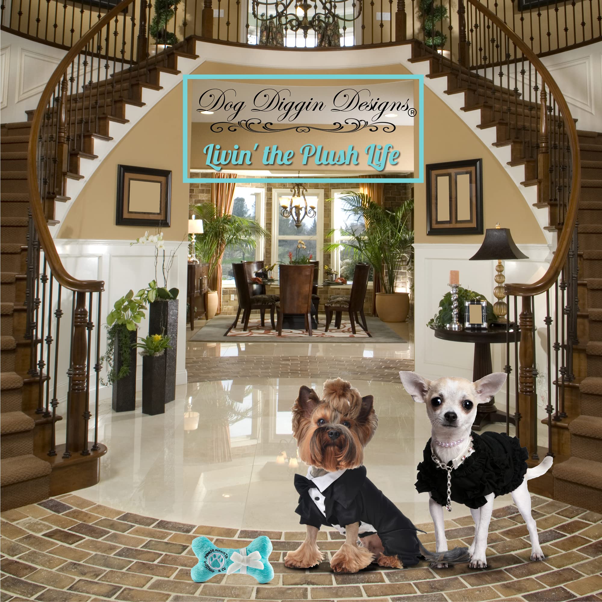 Dog Diggin Designs Runway Pup Collection | Unique Squeaky Parody Plush Dog Toys - Pr?-?Porter Dog Bones, Balls & More