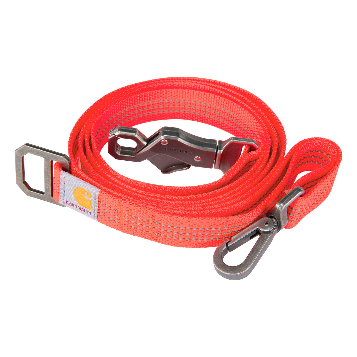 Carhartt Pet Durable Nylon Webbing Leashes For Dogs, Reflective Stitching For Visibility, Coral Glow (Nylon Webbing), Large