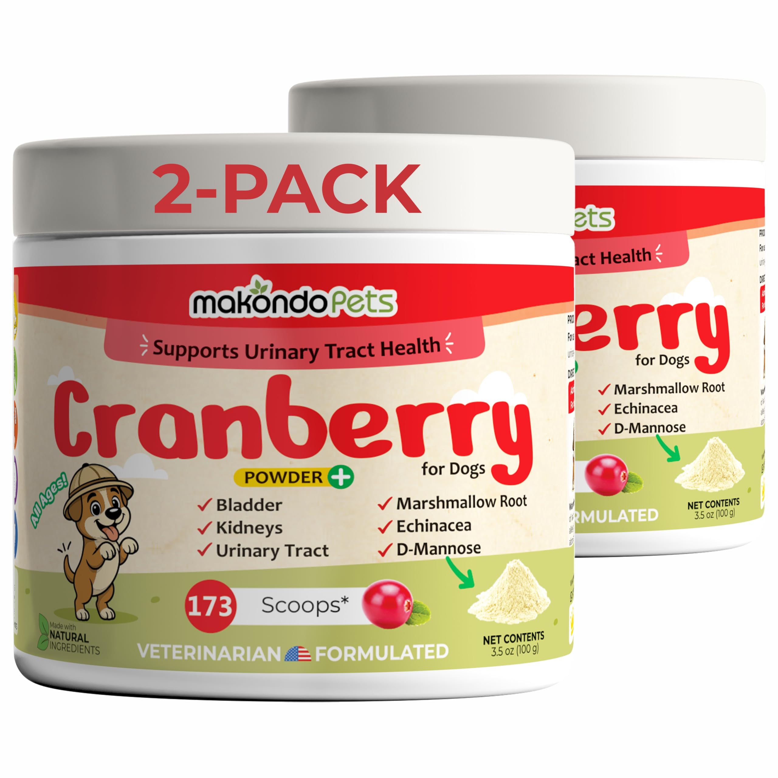 Cranberry for Dogs in Powder - Urinary Tract Health, Dog UTI, Bladder Support, Bladder Stones, Incontinence Support, Cranberry S