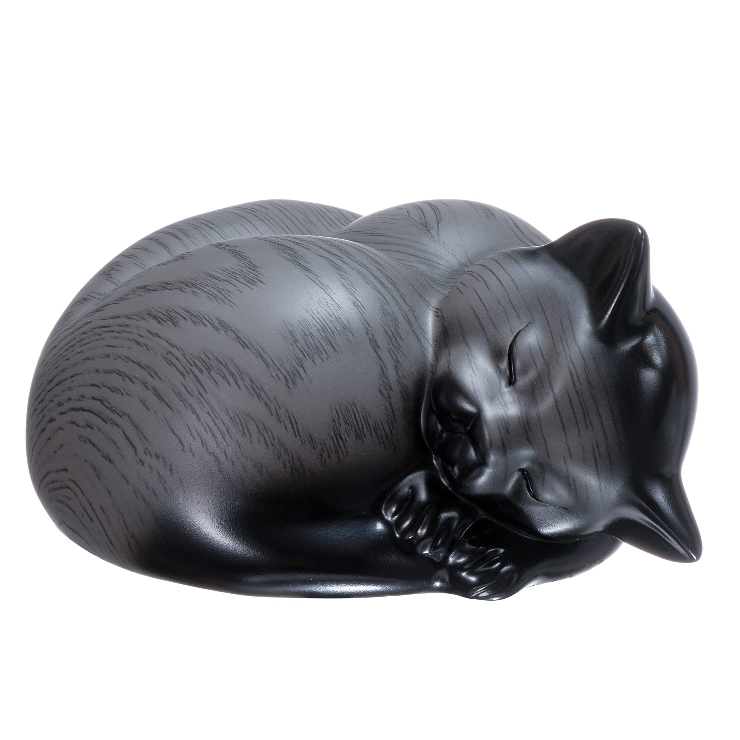 Kriss Art Pet Urns,Sleeping Resin Cremation Cat Urn, Cat Urns For Ashes, Small Animal Urn(Gray)