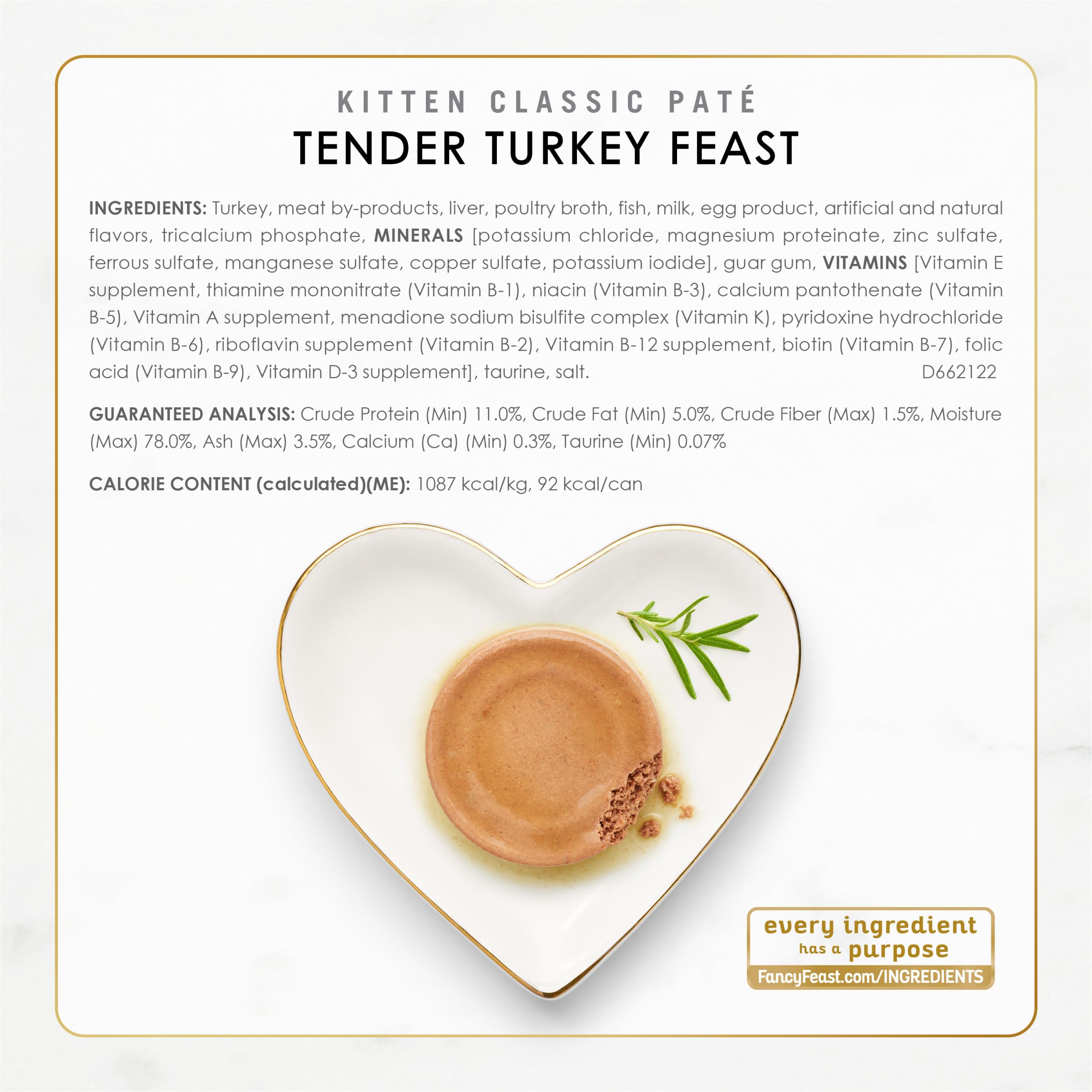 Purina Fancy Feast Kitten Tender Ocean Whitefish Feast and Tender Turkey Feast Wet Kitten Food Variety Pack - (2 Packs of 12) 3