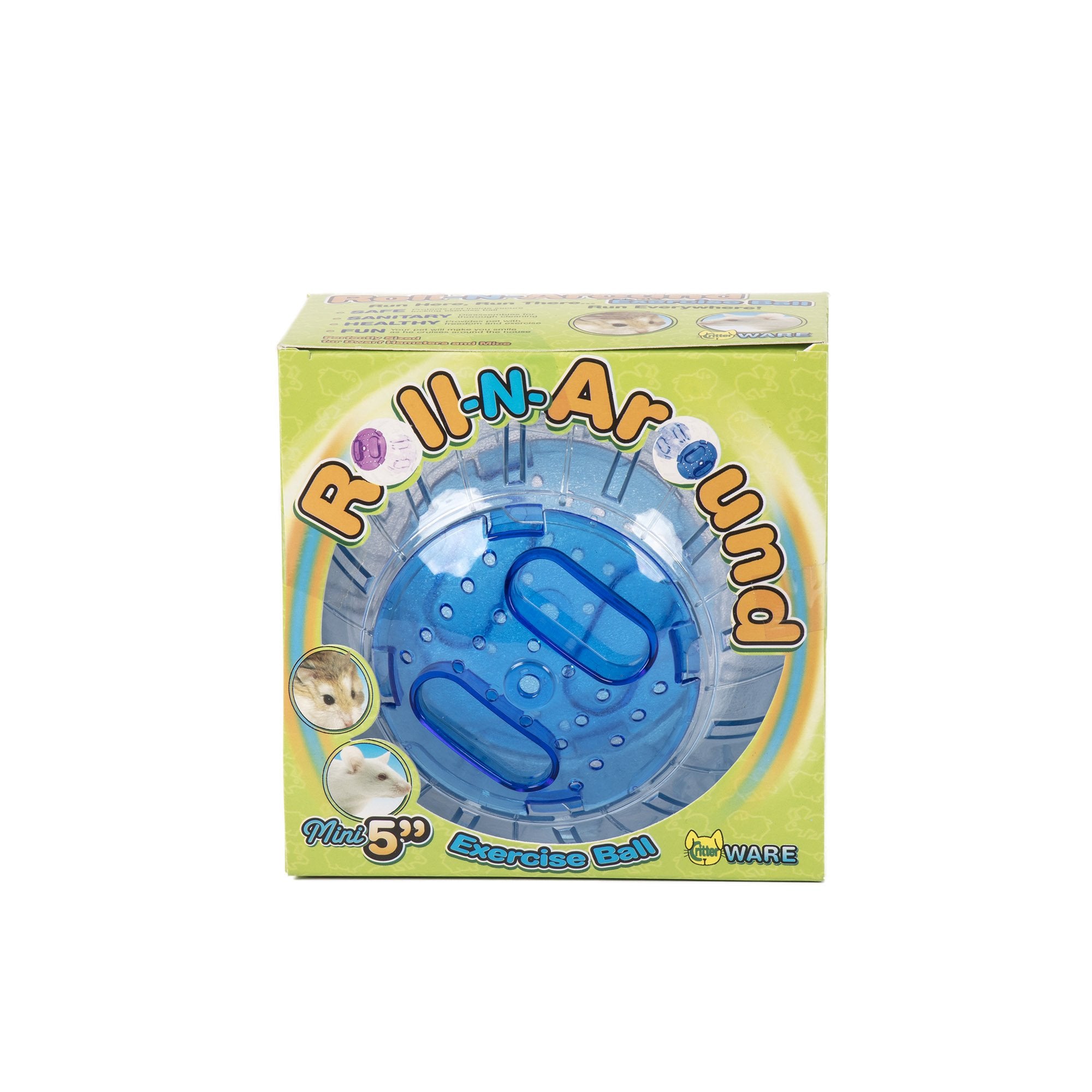 Ware Manufacturing Roll-N-Around Small Pet Rolling Ball Toy, Mini