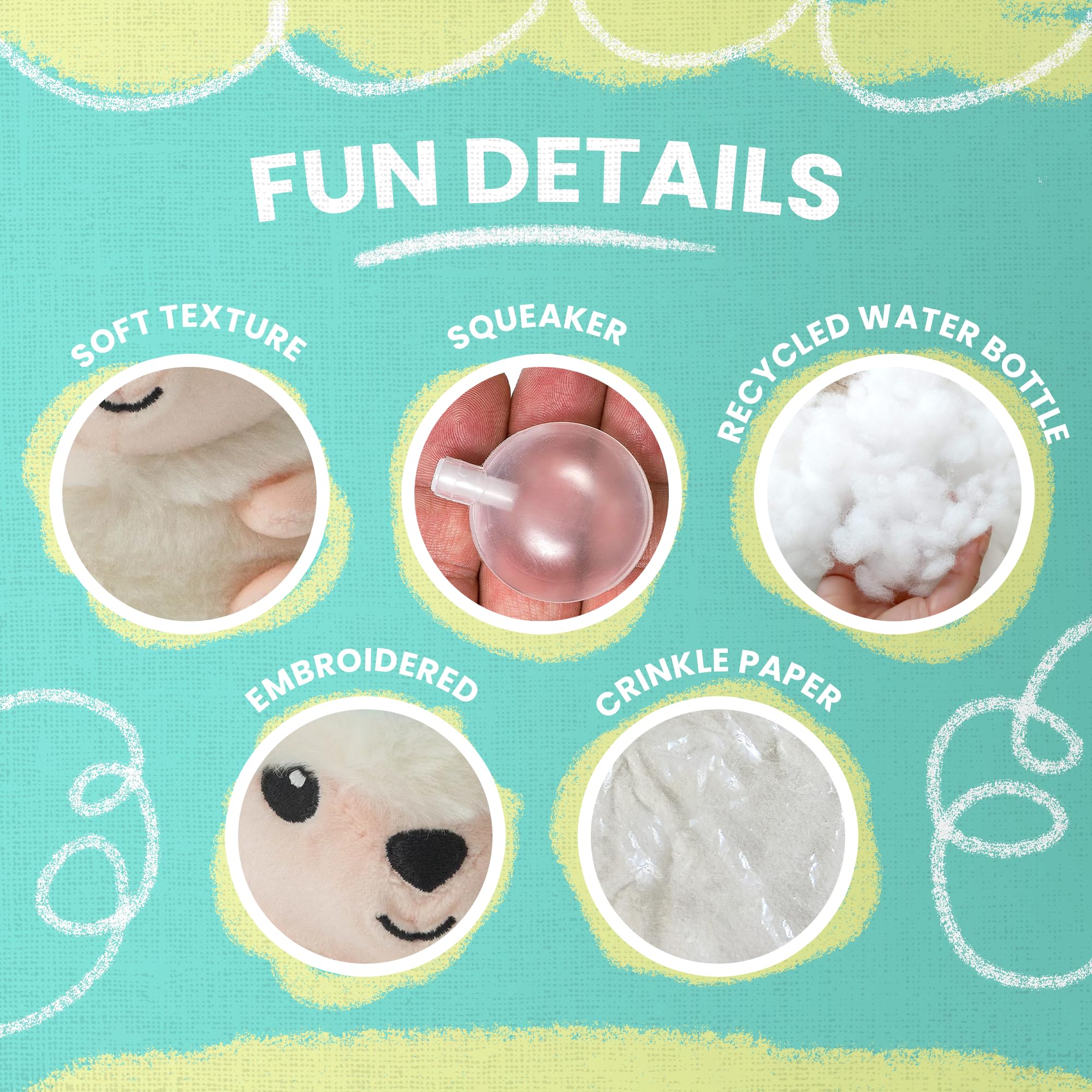 Snugarooz Willow The Hedgehog Plush Toy – Durable Chew Toy For Small Dogs - Made From Recycled Materials - Crinkle & Squeak Sounds - Ideal For Puppies