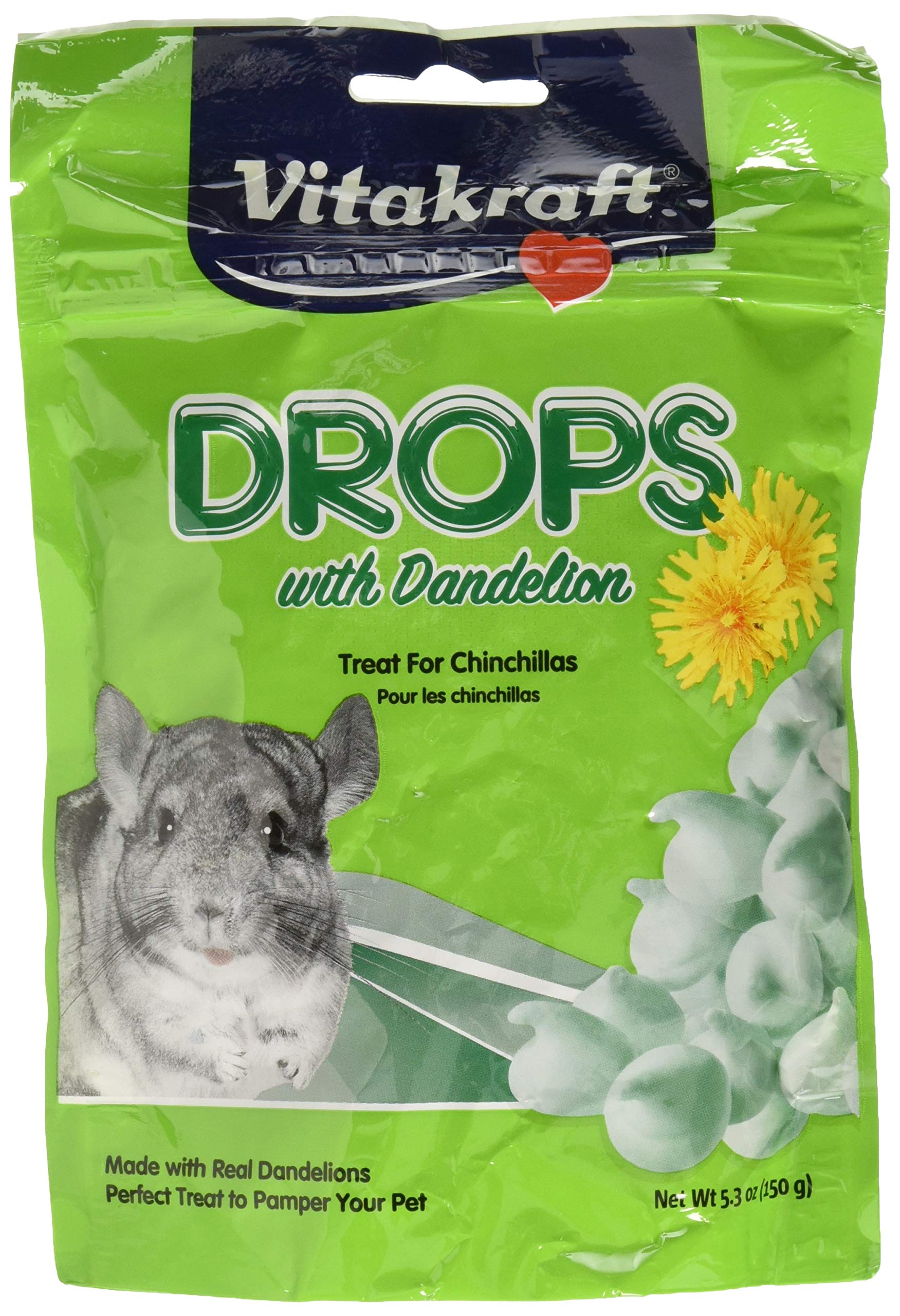 (2 Pack) Vitakraft Dandelion Drops For Chinchillas (5.3 Ounces Per Pack)