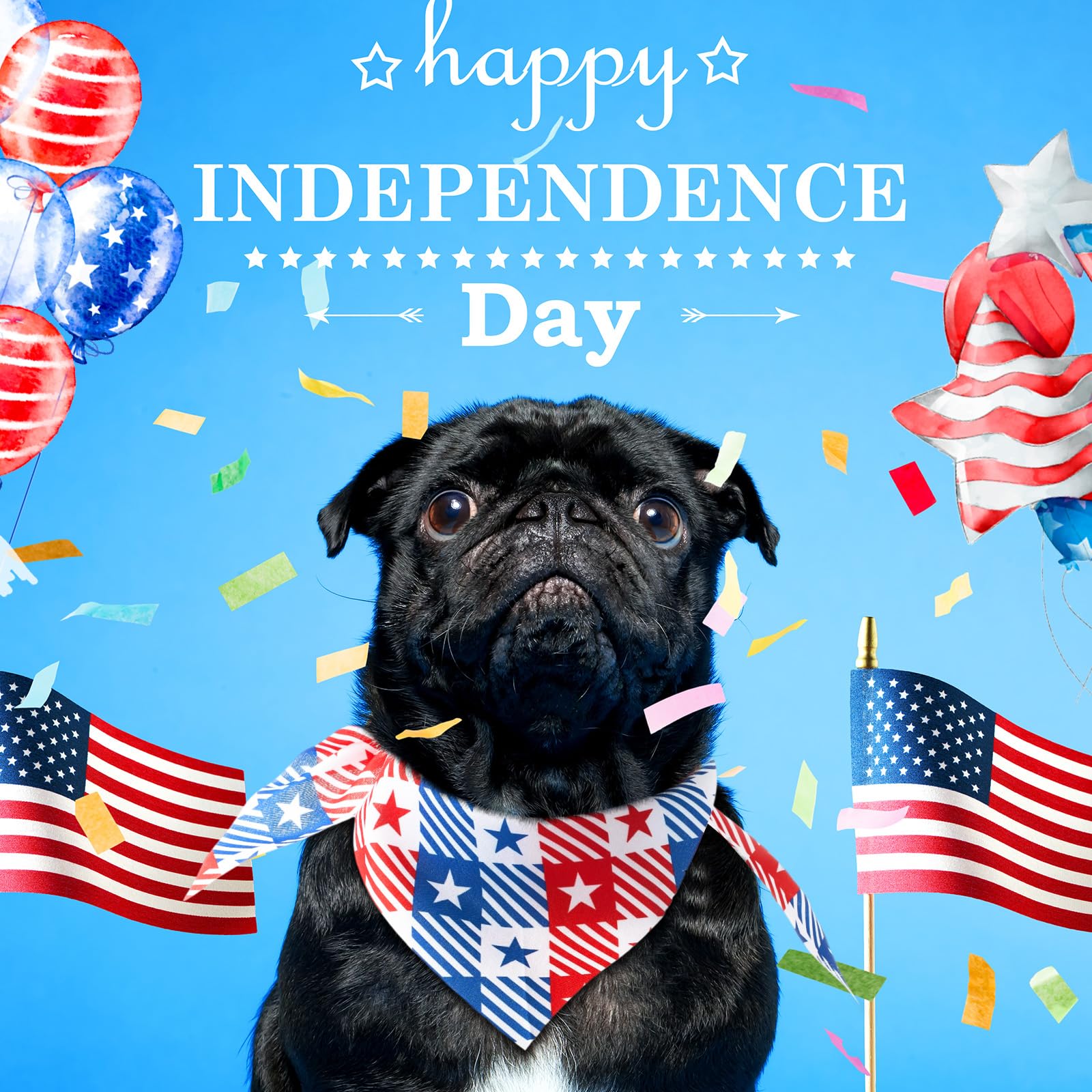 32 Pcs Patriotic Dog Bandanas Red White and Blue 4th of July Dog Bandanas American Flag Pet Scarf Triangle USA Bibs Independence