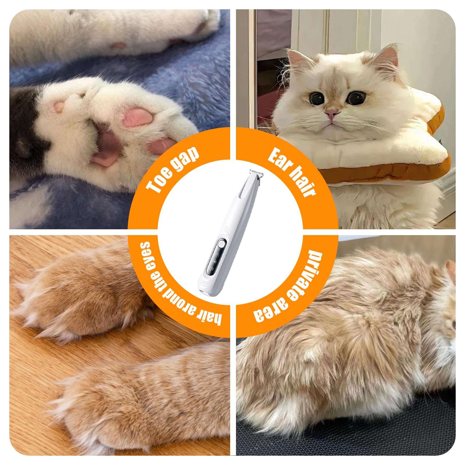 Soulbeam Upgraded Dog Paw Trimmer, Upgraded 18Mm Blade Electric Dog Clipper With Led Display, Ipx7 Waterproof, Rechargeable Hair