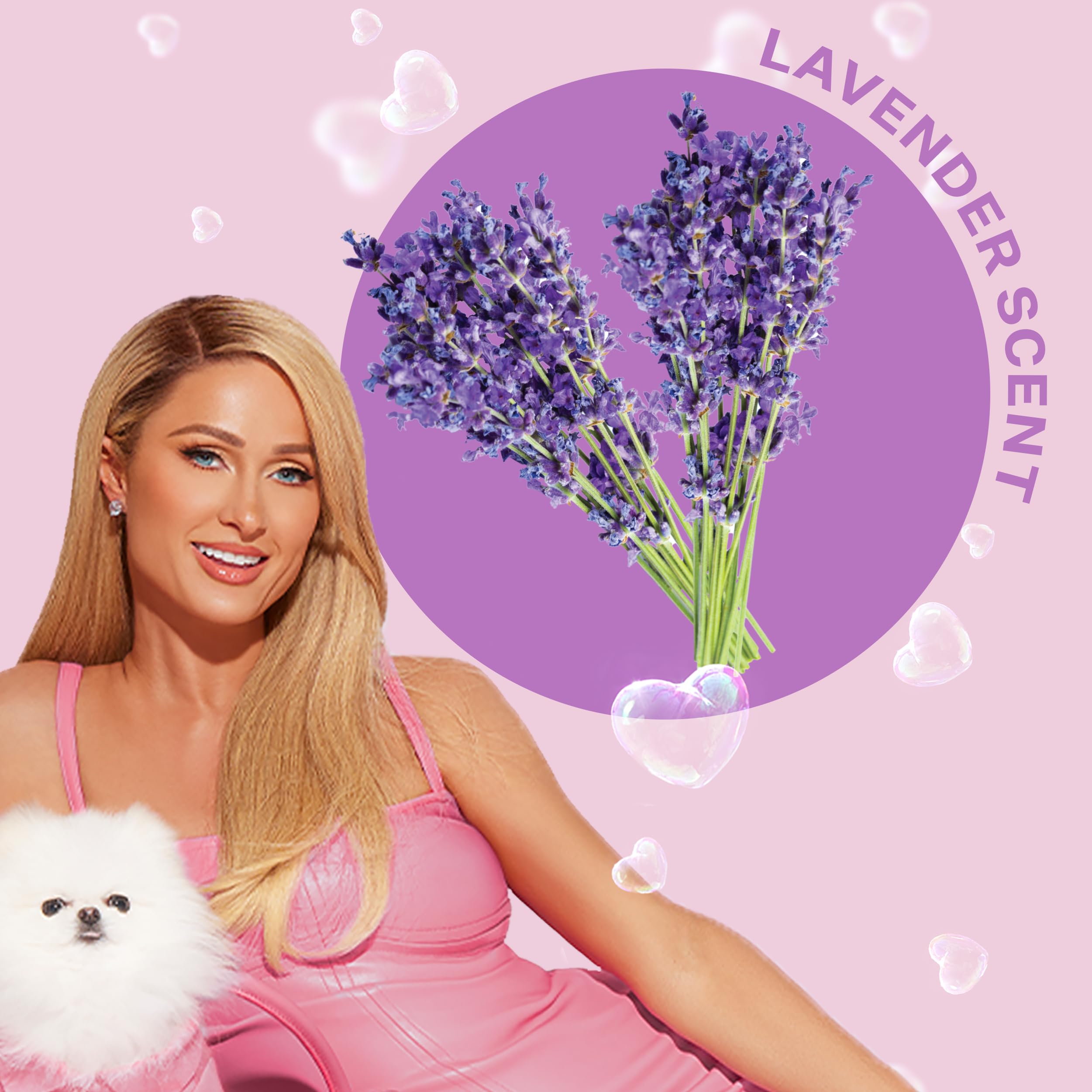 Paris Hilton Dog Perfume, Deodorizer & Detangler | Odor Neutralizing With Gentle Calming Lavender Scent - Sulfate-Free, Vegan, H
