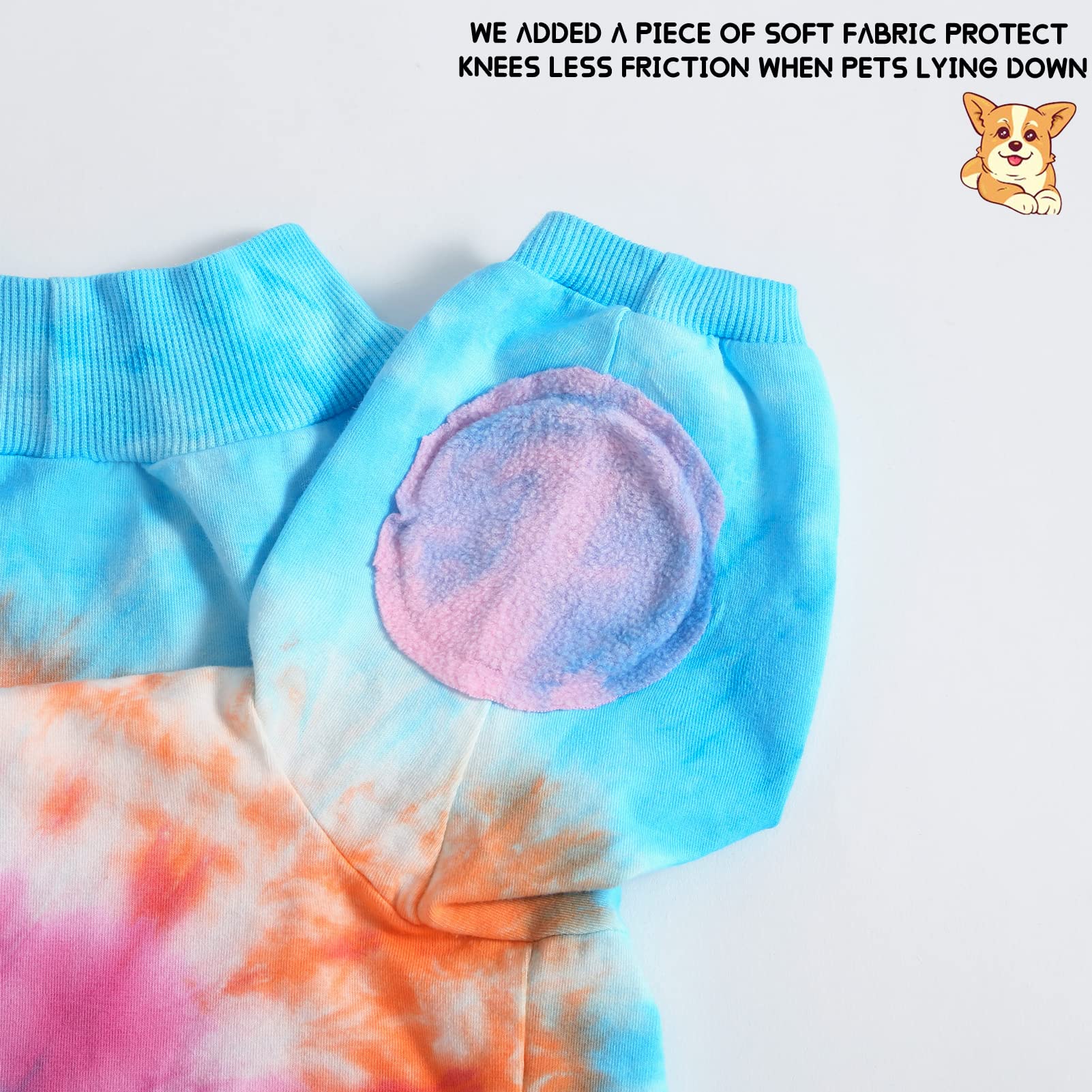 PriPre Dog Cotton Colorful Pink Orange T-Shirts Soft and Stretchy Dog Shirt Pajamas Pets Clothes for Large Dogs(Large PinkOrange