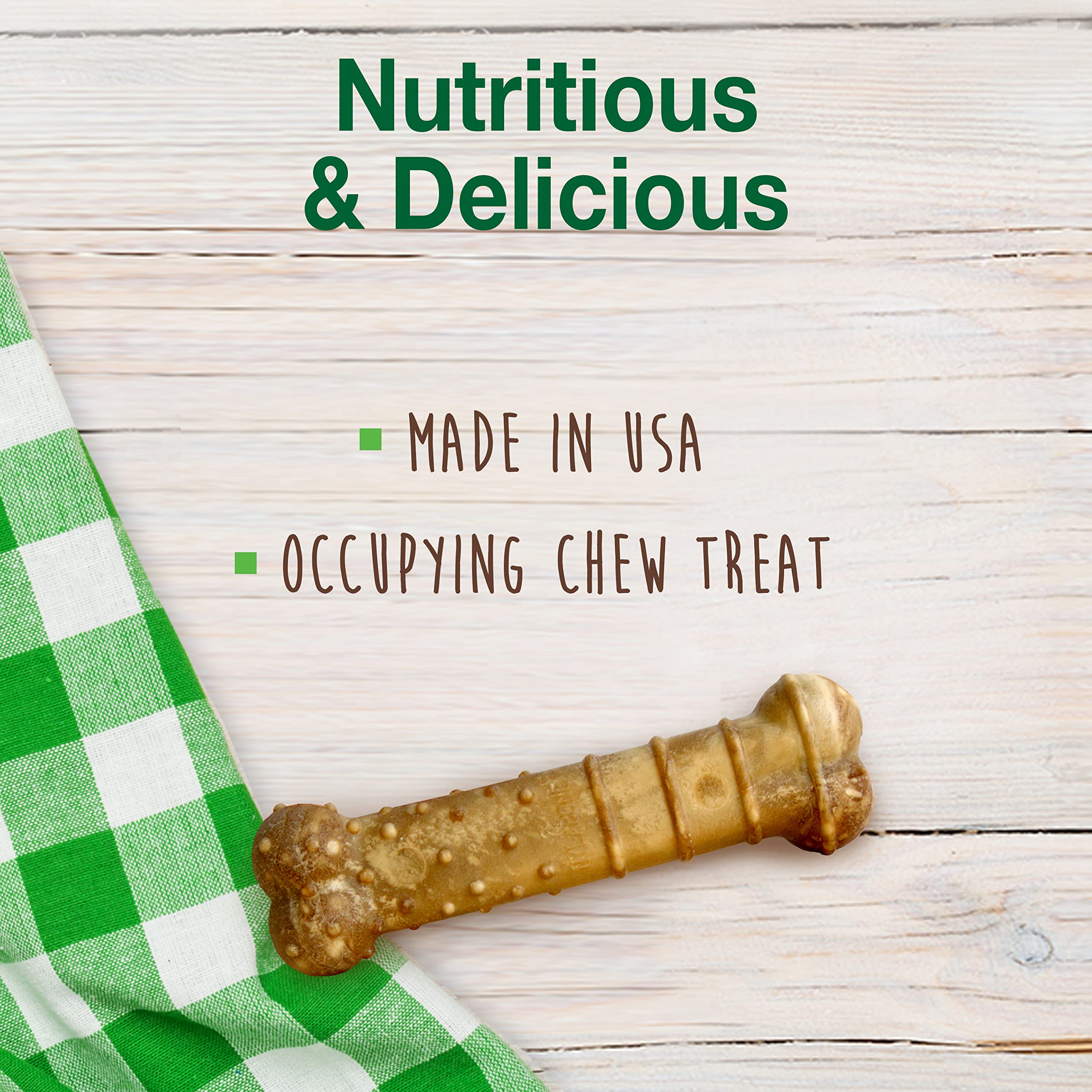 Nylabone Healthy Edibles All-Natural Long Lasting Turkey & Apple Dog Chew Treats 4 count Turkey & Apple Small/Regular