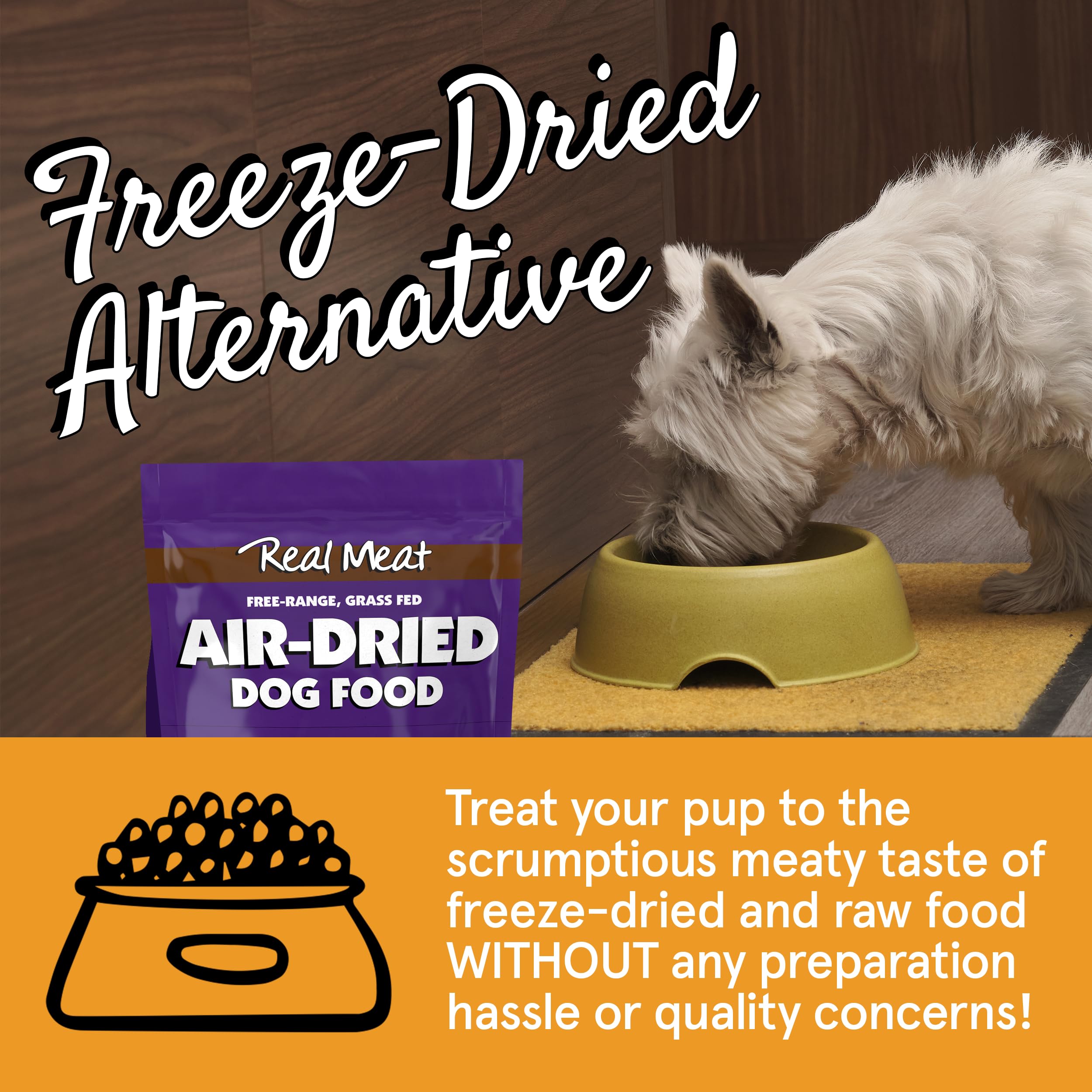 Real Meat Air Dried Dog Food w/ Real Lamb - 10lb Bag of USA-Crafted Grain-Free Real Meat Dog Food Sourced from Hormone-Free, Gra