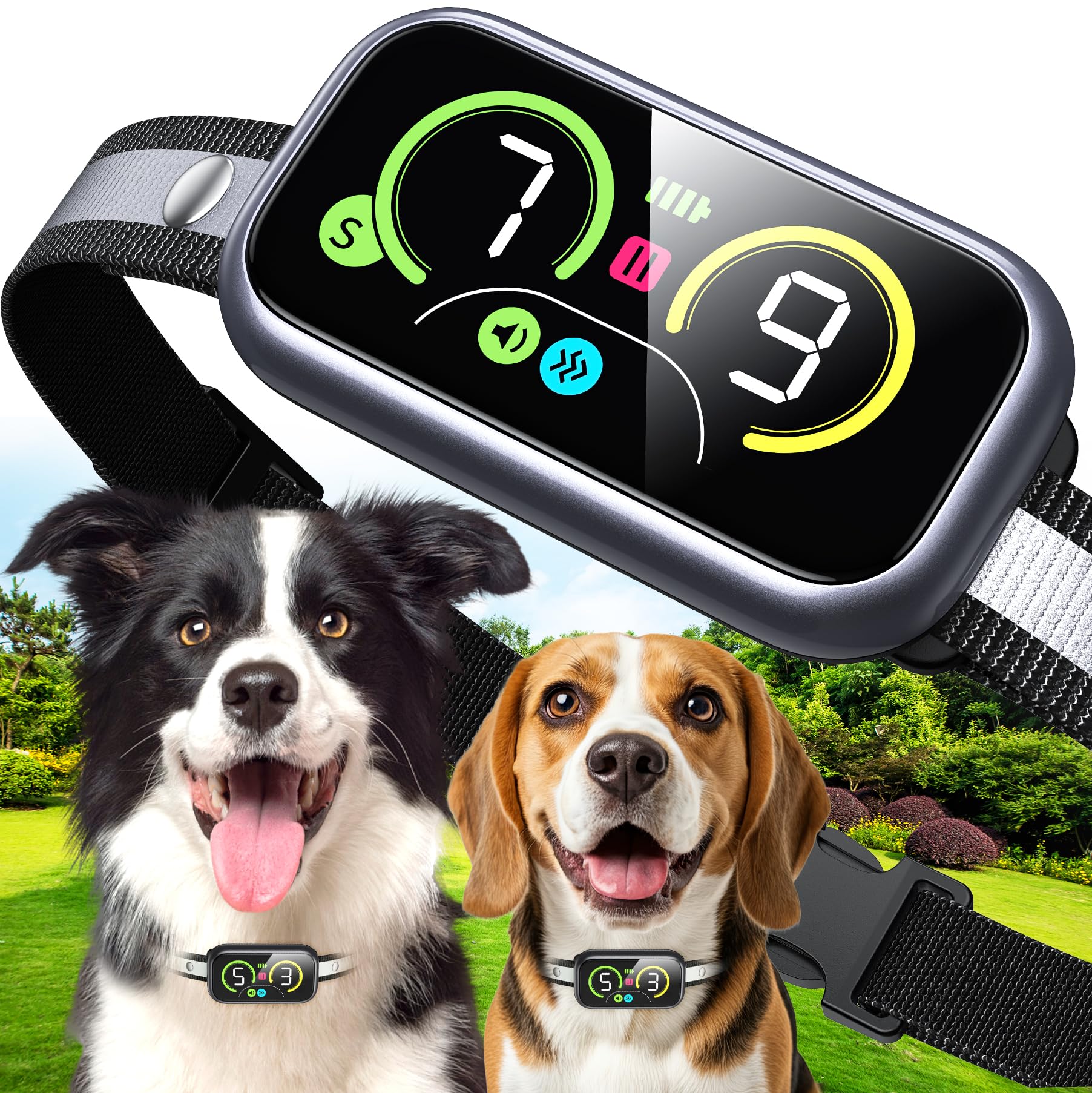 Bark Collar, Dog Bark Collar for Large Medium Small Dogs, Smart Barking Collar, Effective Anti Bark Collars for Dogs, Automatic 