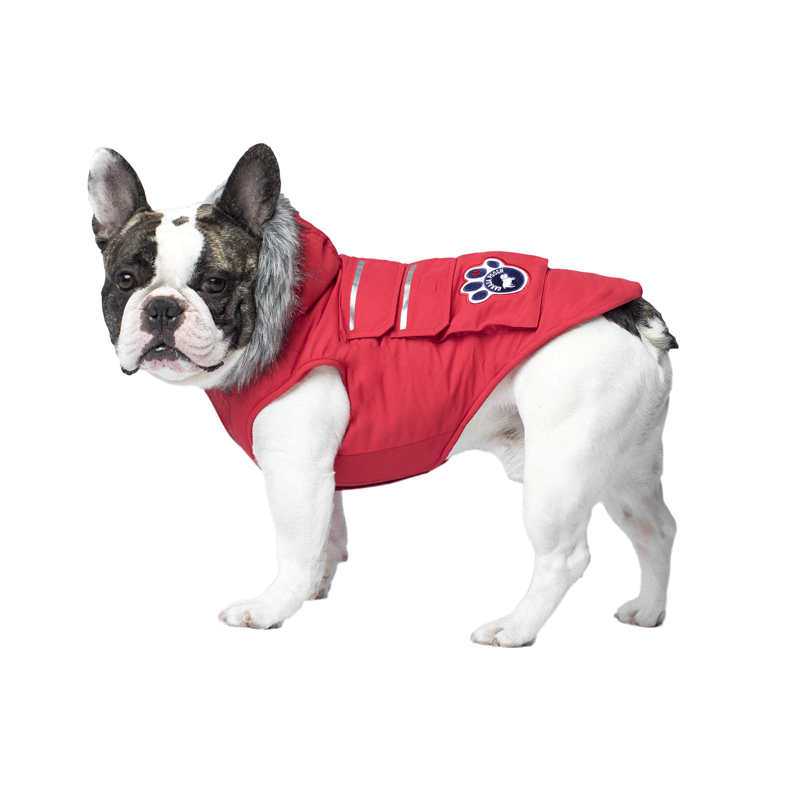Canada Pooch Dog Winter Vest With Water-Resistent Insulation Down Jacket For Warmth Comfortable Winter Dog Coat With Fleece Lini