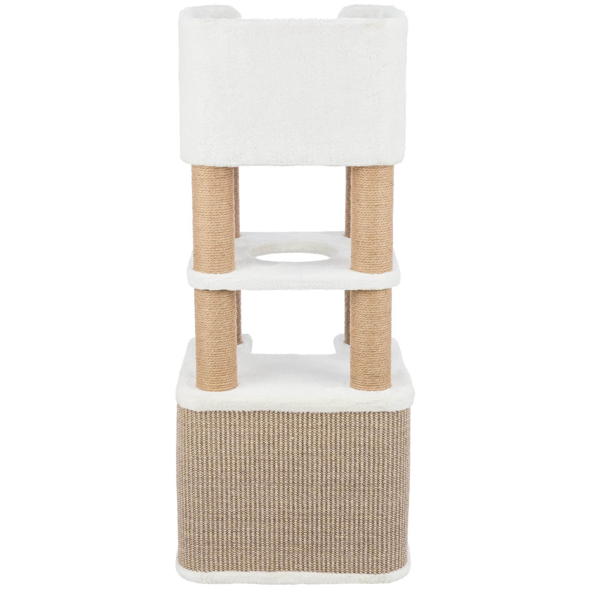 Trixie Lucano 39.8-In Cat Tower, Sisal Scratching Posts, Cat Tree With Plush Condo, Cushions, Dangling Cat Toys, Brown