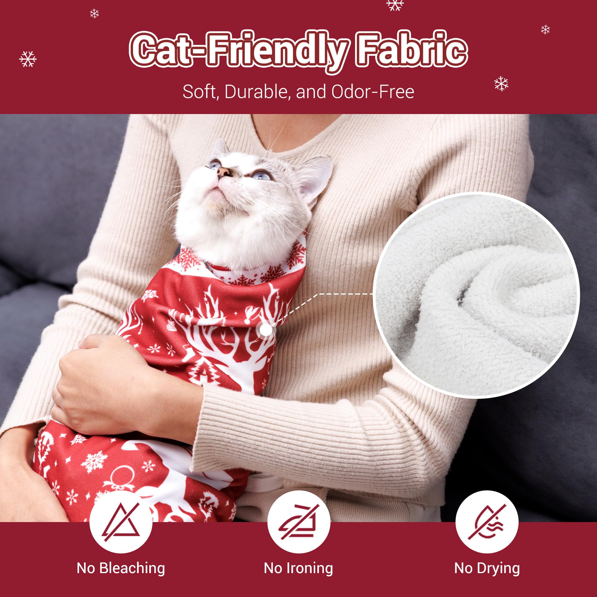 27.5'' Large Cat Wrap For Nail Trimming,Self-Adherent Cat Grooming Wrap For Adult Cat & Small Dog, Anti-Scratch Cat Swaddle Burr