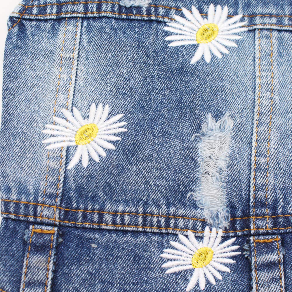 Pet Clothes Denim Dog Costume Summer Cowboy Vest Daisy Shirt Jeans Jacket Puppy Clothing For Chihuahua Yorkies Xs