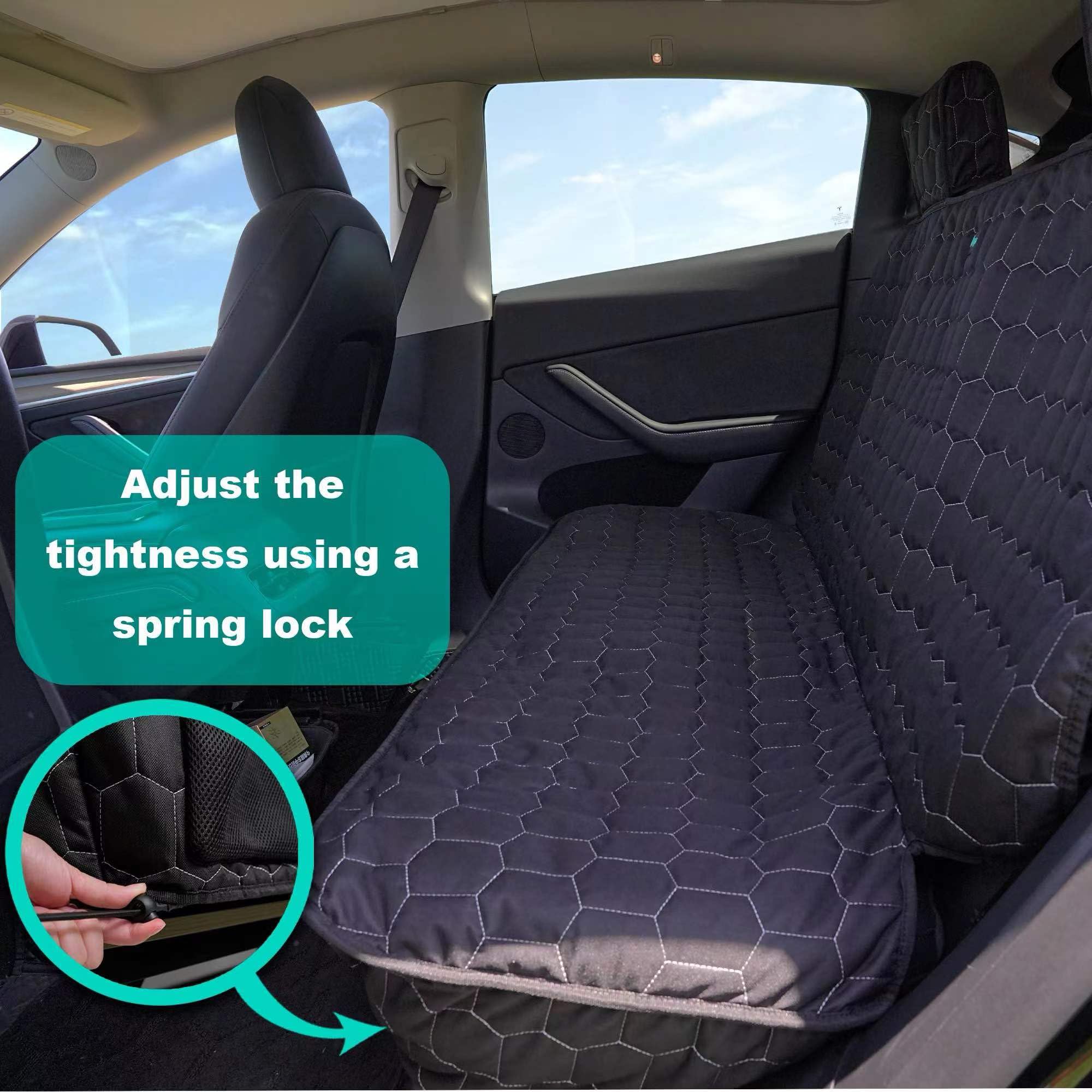 Dog Seat Covers For Tesla Model Y Back Seat Cover For Kids, Heavy Duty Bench Seat Cover With Headrest For Model Y, Non Slip Wate