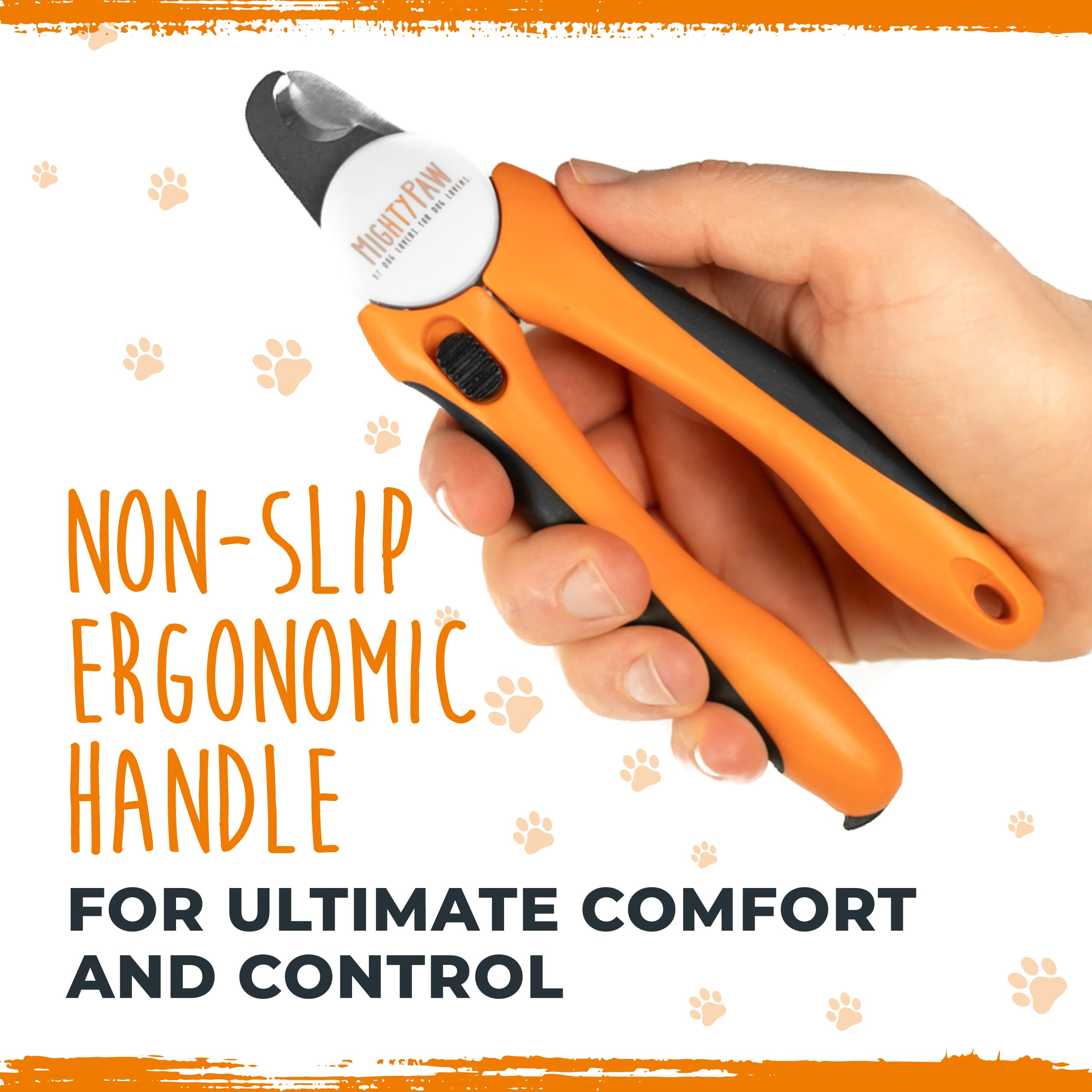 Mighty Paw Dog Nail Clippers | Pet Claw Trimmers & File Grooming Set With A Built-In Safety Guard To Avoid Cutting Too Short. Sh