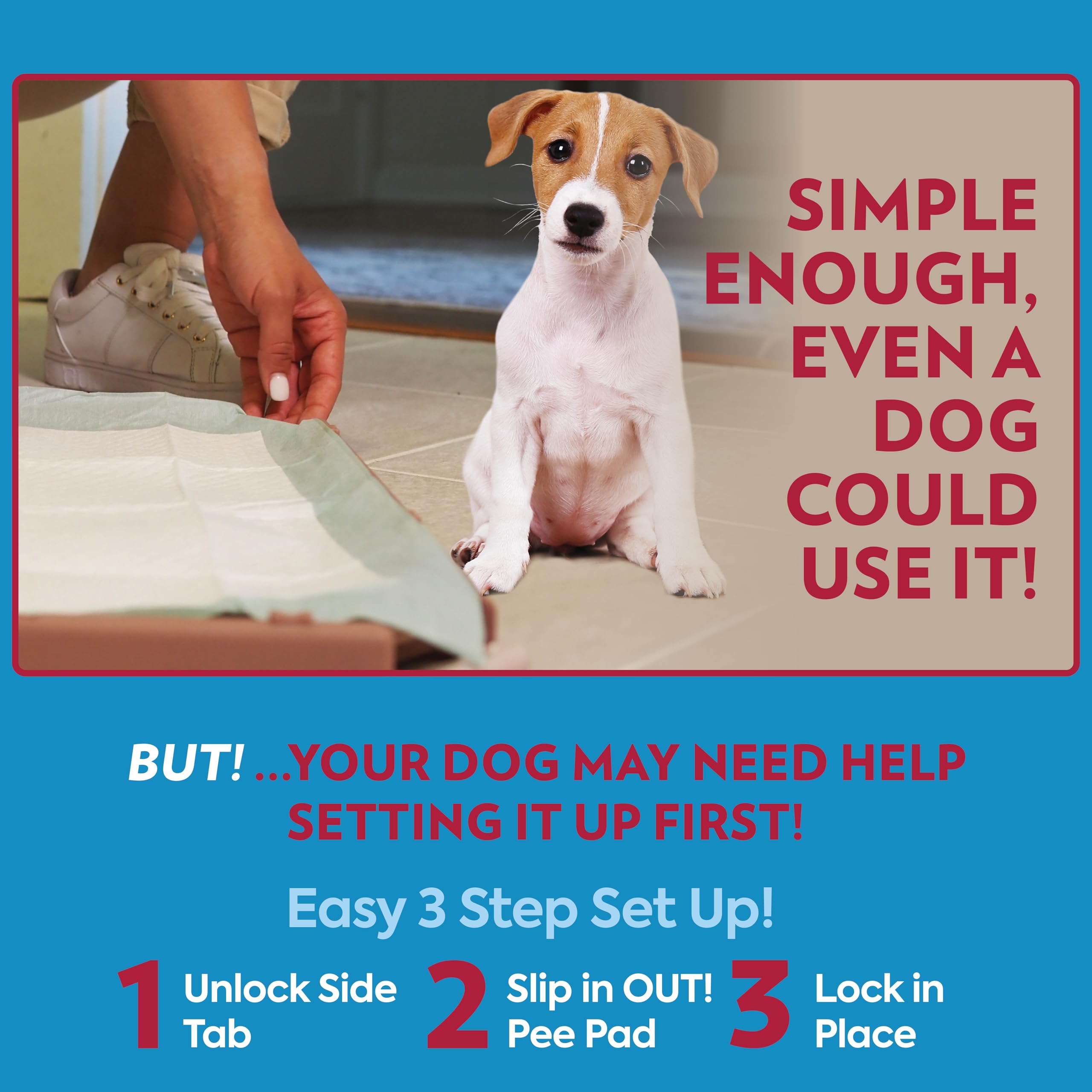 Out! Training Pad Holder For Pets, Fits Pads 21 By 21-Inch