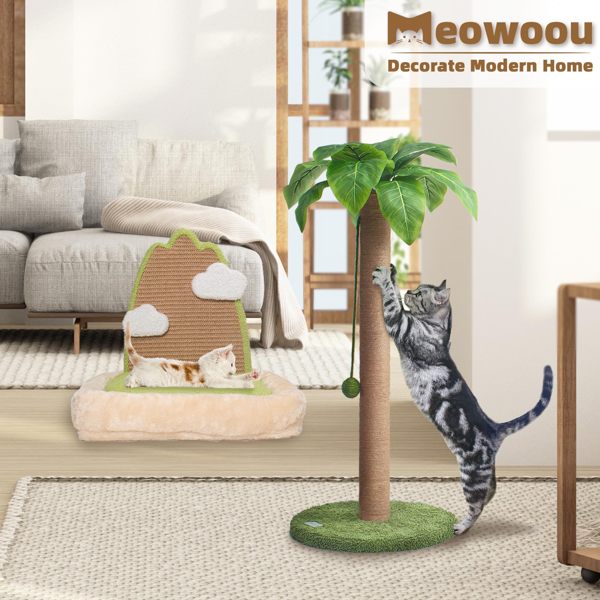 Cat Scratching Post Cat Scratcher 35 Inch Tall Scratching Post With Sisal Rope For Indoor Cats Large Cat Scratching Post Sisal Cat Scratcher Cute For Kitten Scratching Post