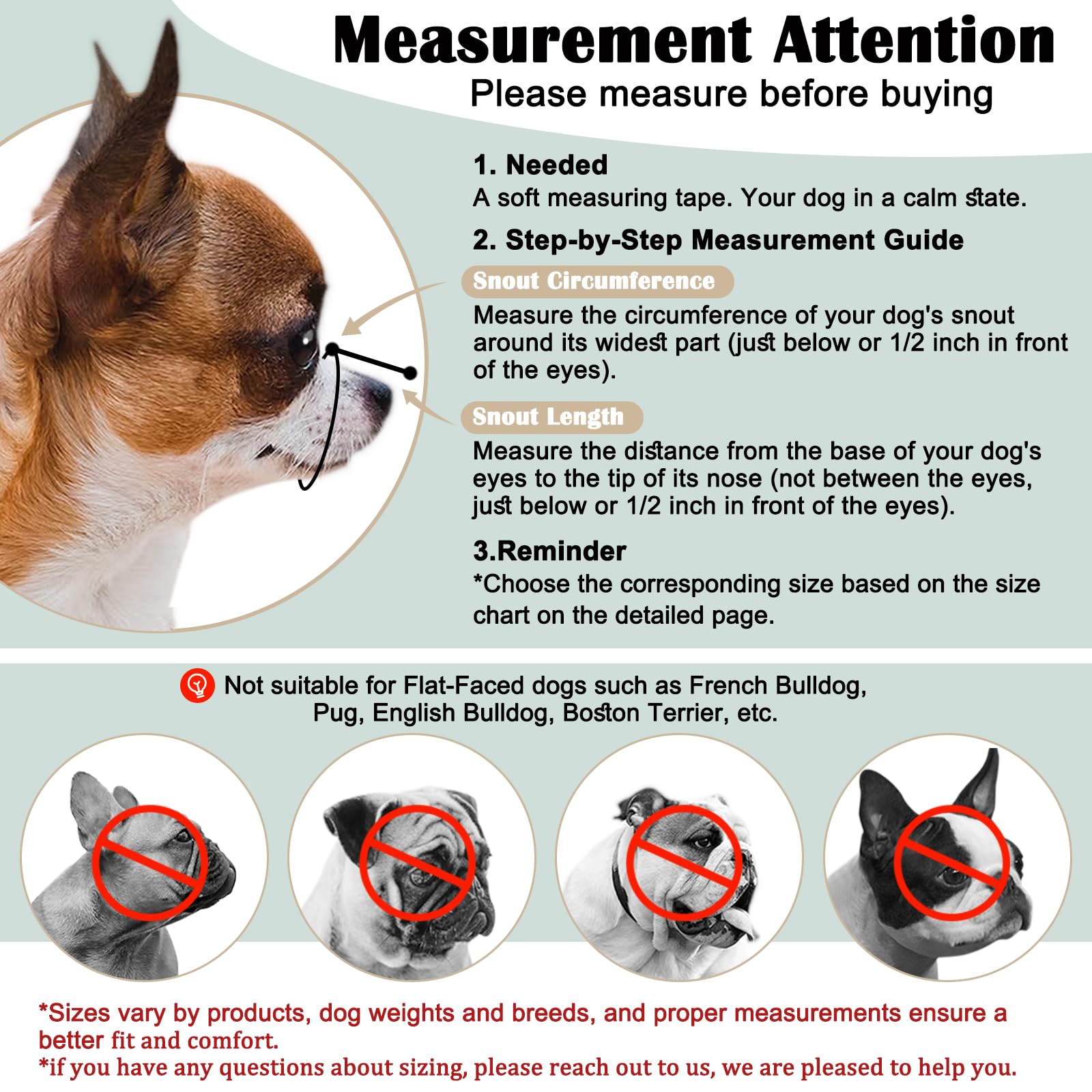 Mayerzon Short Snout Dog Muzzle For Small Medium Large Dog, Soft Muzzle For Chihuahua Shih Tzu American Bulldog For Grooming, St