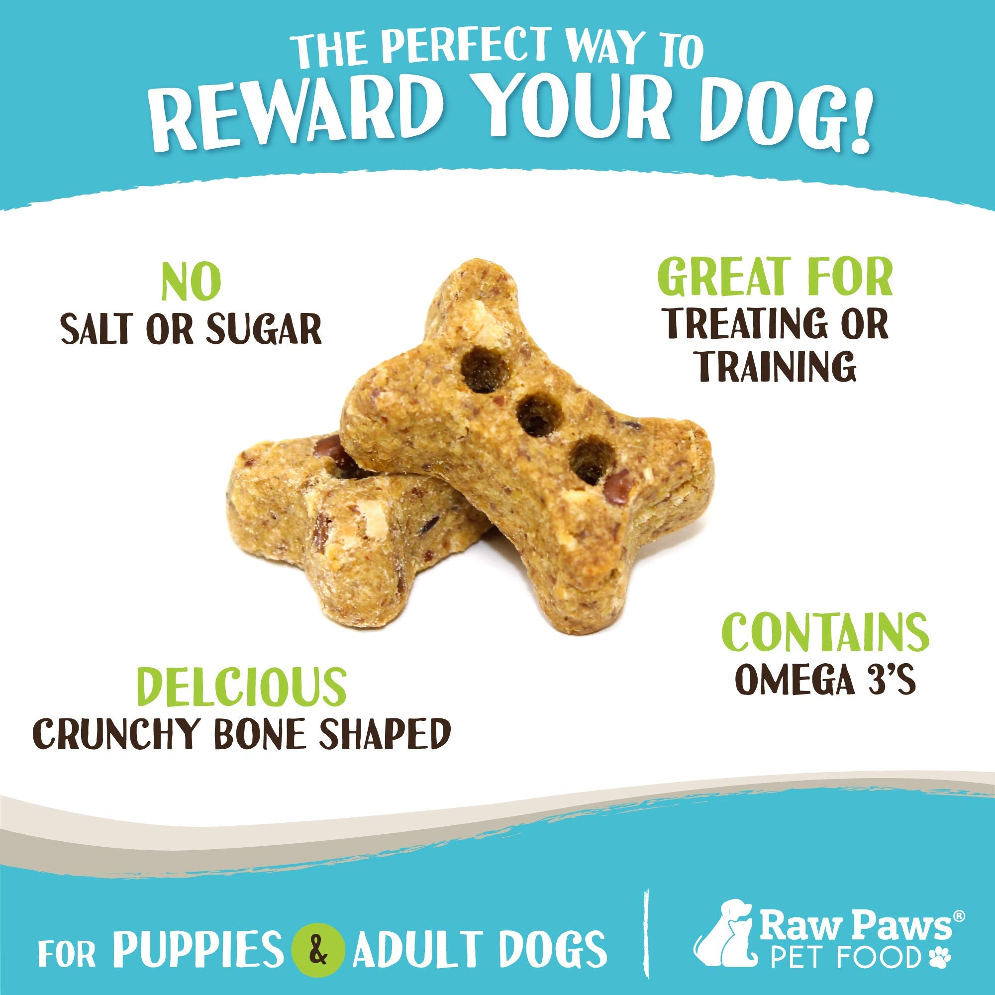 Raw Paws Mini Bones for Dogs - Sweet Potato & Honey Recipe, 10-oz - Made in USA Mini Dog Biscuits, Small Training Treats for Dog