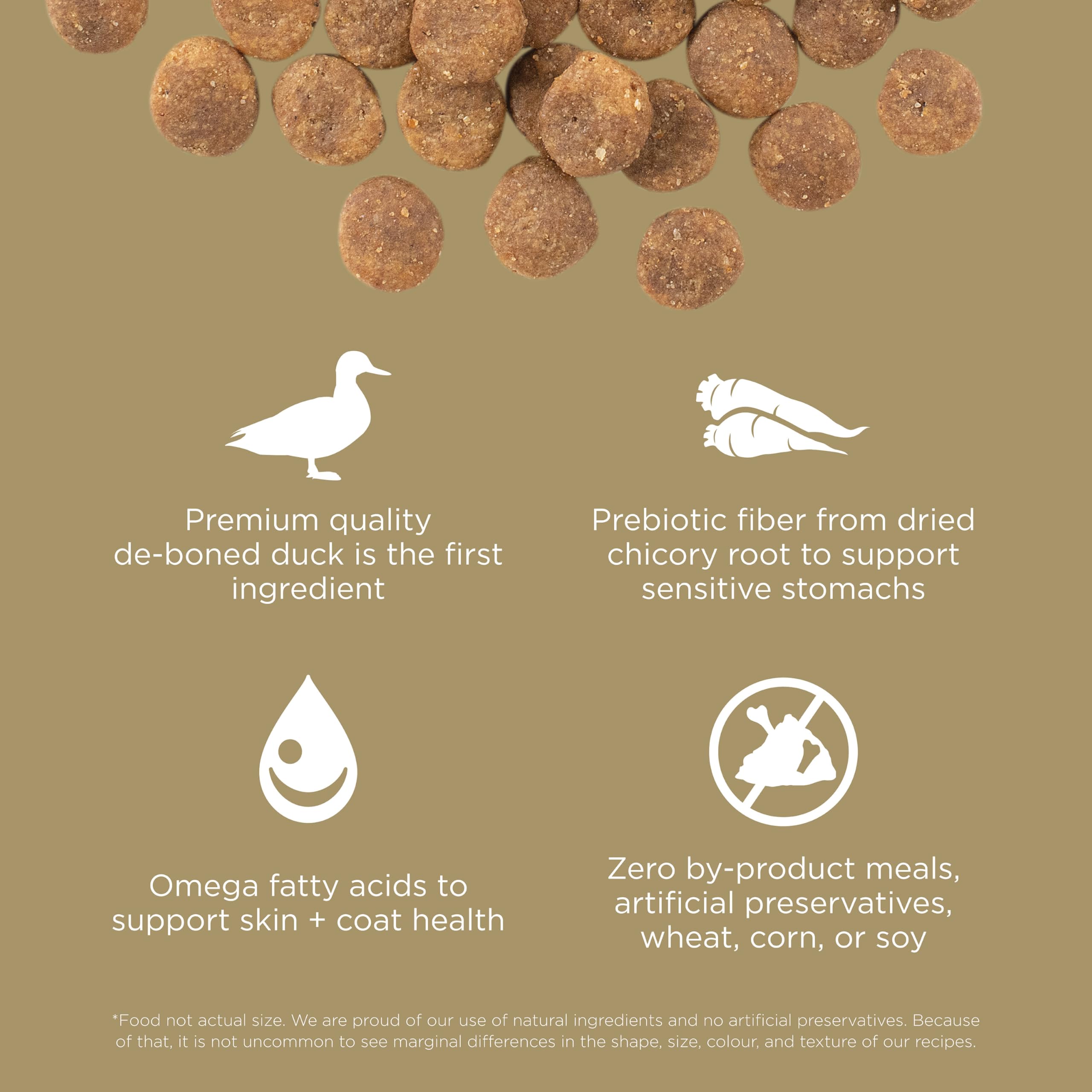 Go! Solutions Sensitivities Limited Ingredients, Grain-Free Dry Dog Food, Duck Recipe for Sensitive Stomach, 22 lb Bag