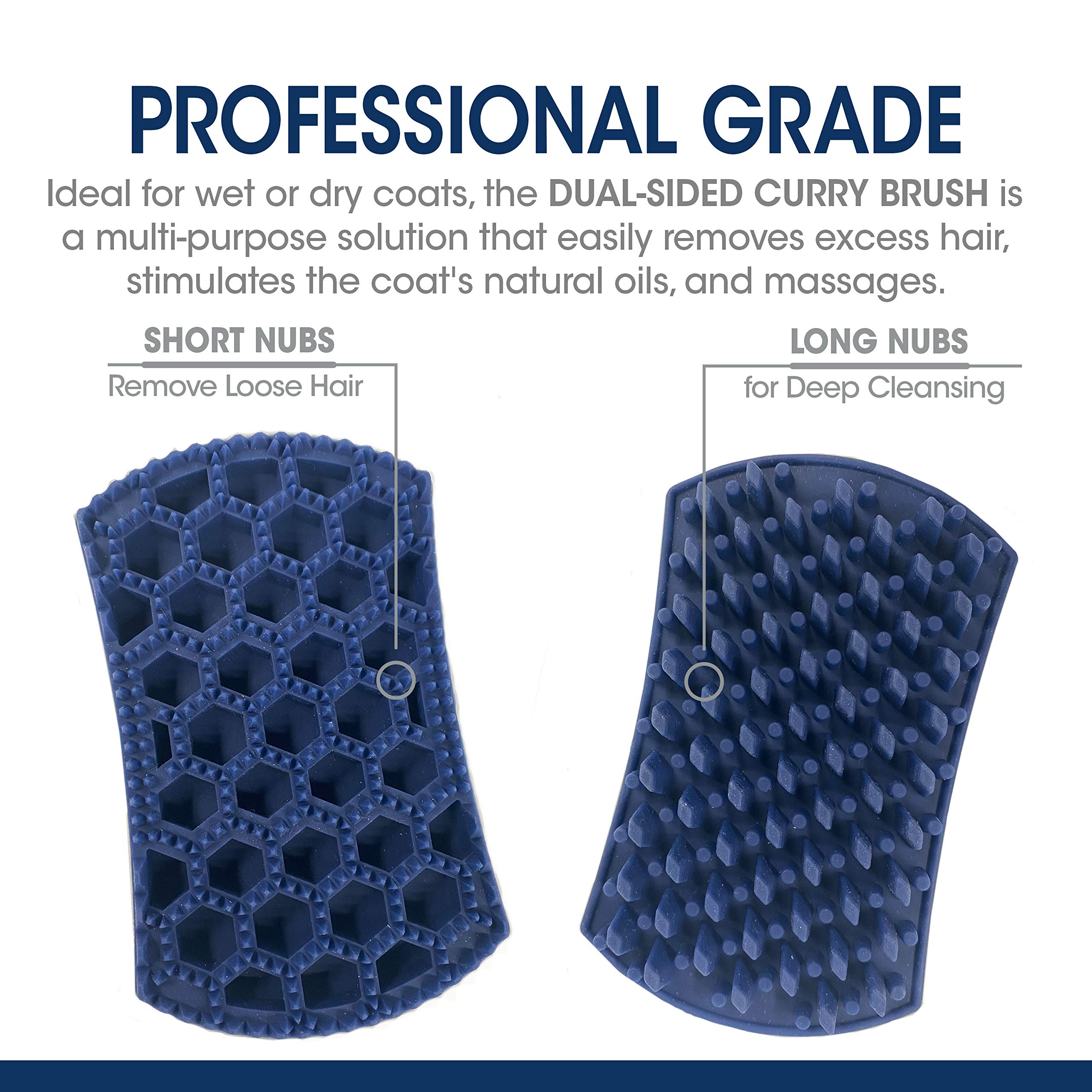 Four Paws Magic Coat Professional Series Grooming Brush For Dogs & Cats, Dual-Sided Curry Brush, Helps Control Odors, Stimulates Coat'S Natural Oils, Ideal For Short, Curly, Wiry Coats