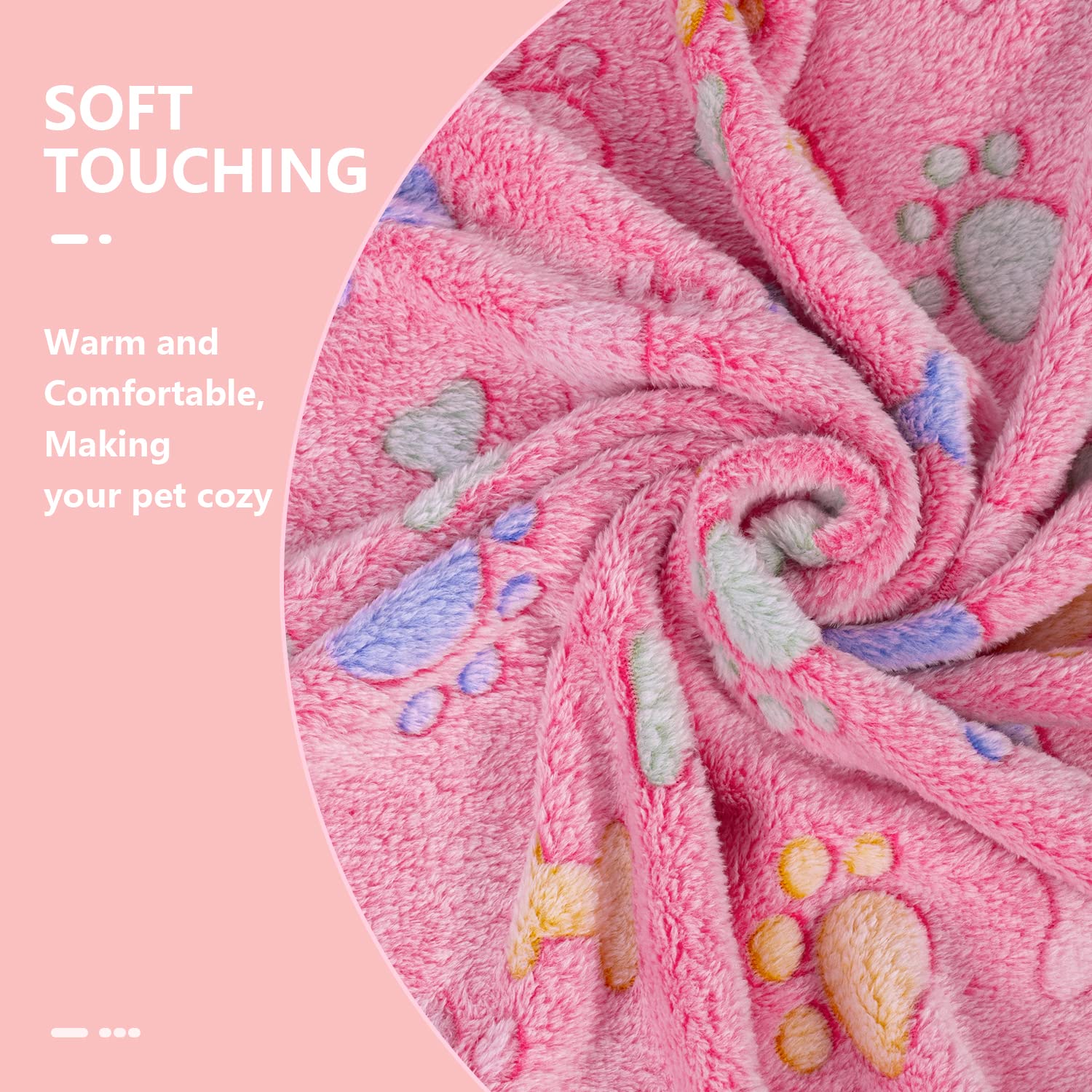 Leapsheep Pet Blankets For Dogs Cats - 3Pack Bone Pattern Super Soft Fluffy Dog Blankets For Small Medium Large Doggy Kitten (Bo