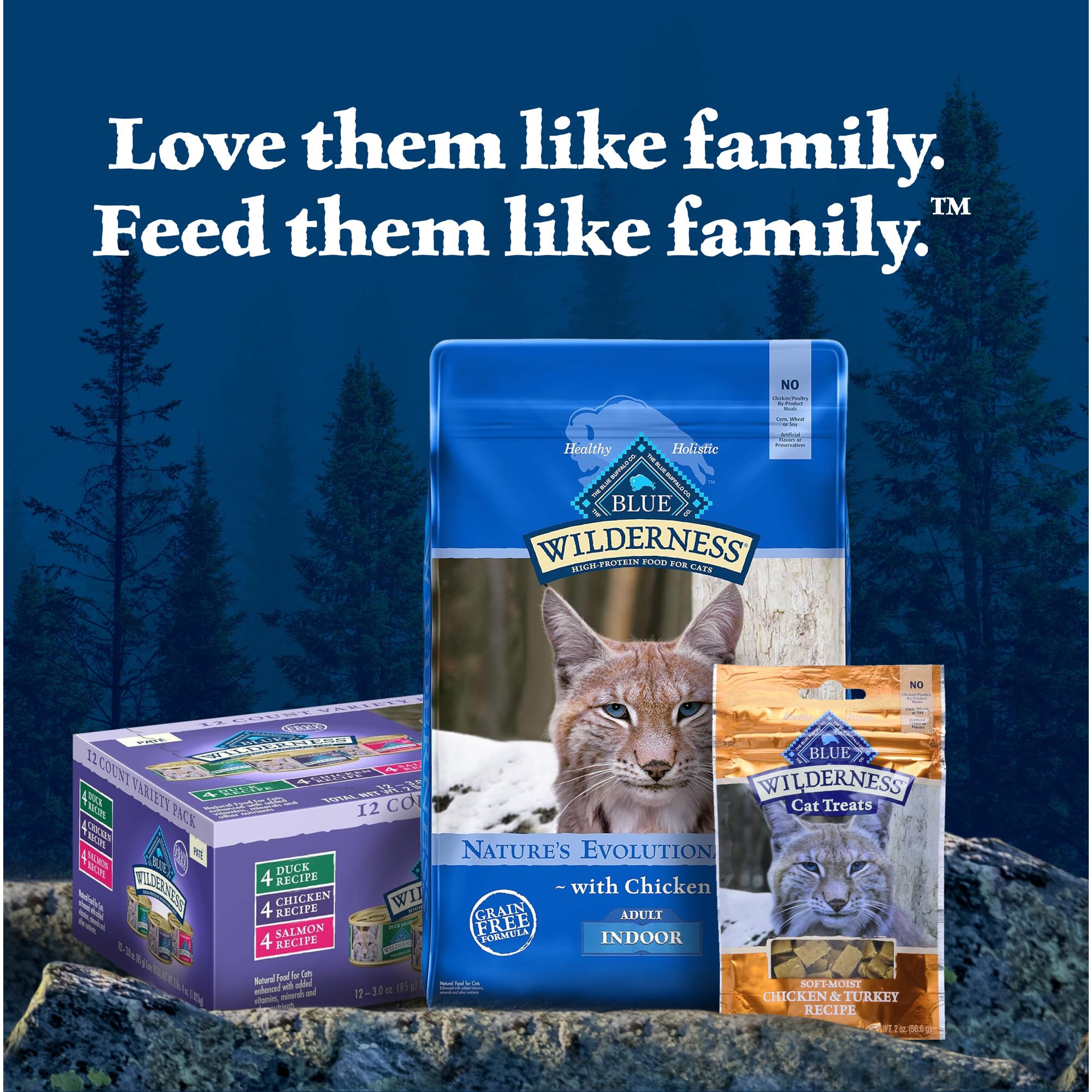 Blue Buffalo Wilderness Wild Delights Meaty Morsels Wet Cat Food, High-Protein & Grain-Free, Made with Natural Ingredients, Chic