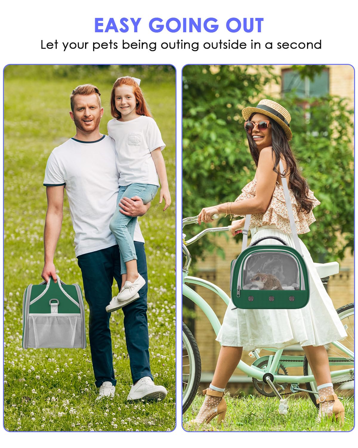 Bissap Bearded Dragon Travel Carrier, Portable Guinea Pig Carrier Bag Tortoise Carrier Pouch For Bunny Hamster Chinchilla Hedgeh