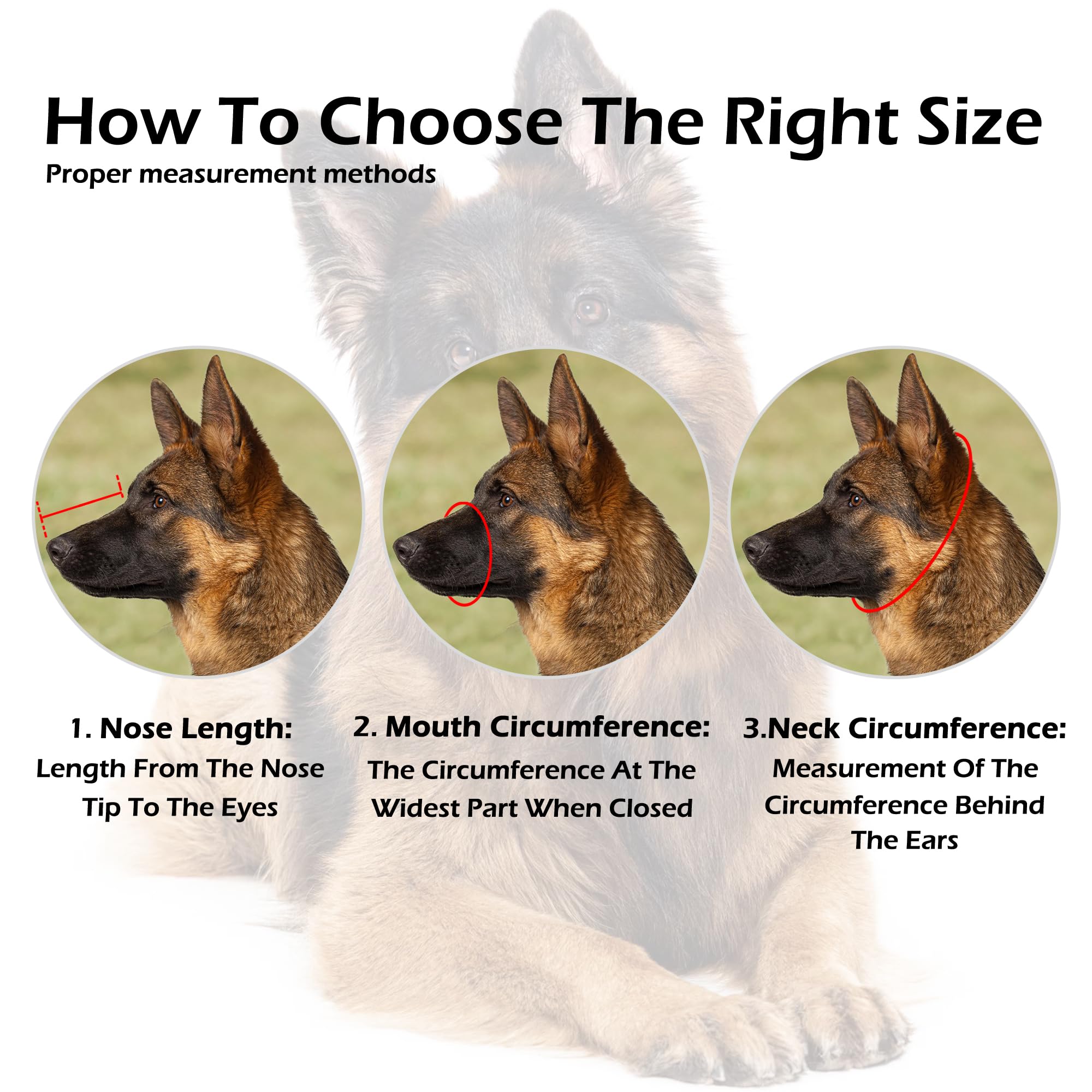 Oopsdoggy German Shepherd Dog Muzzle For Large Dogs - Leather Breathable Secure Basket Muzzle For Large Breeds Prevents Biting N