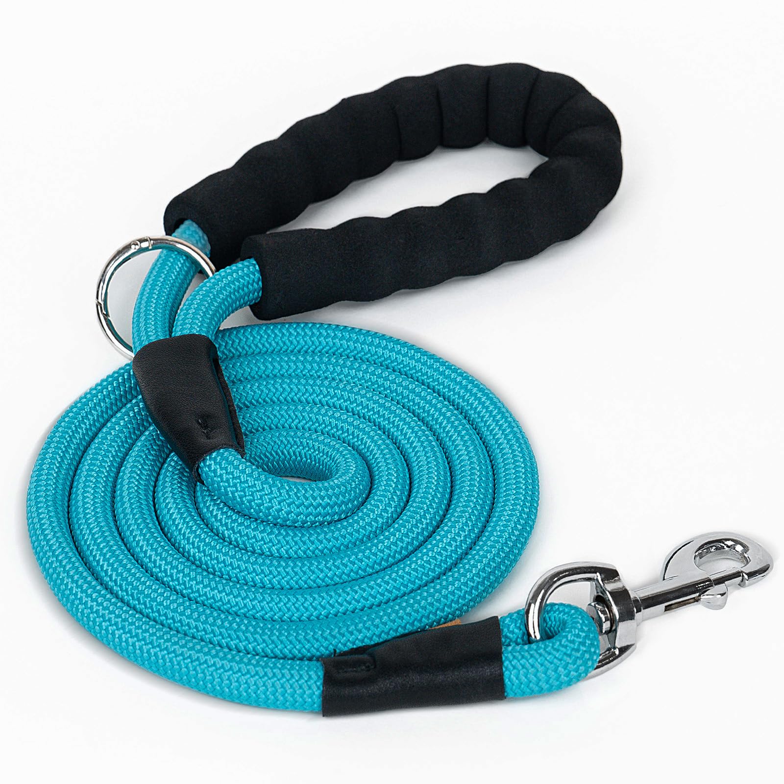 Aiminto Dog Leash, Braided Rope Traction - Walking Training Lead for Medium/Large Dogs ((1/2 '') x 6FT, Light Blue)