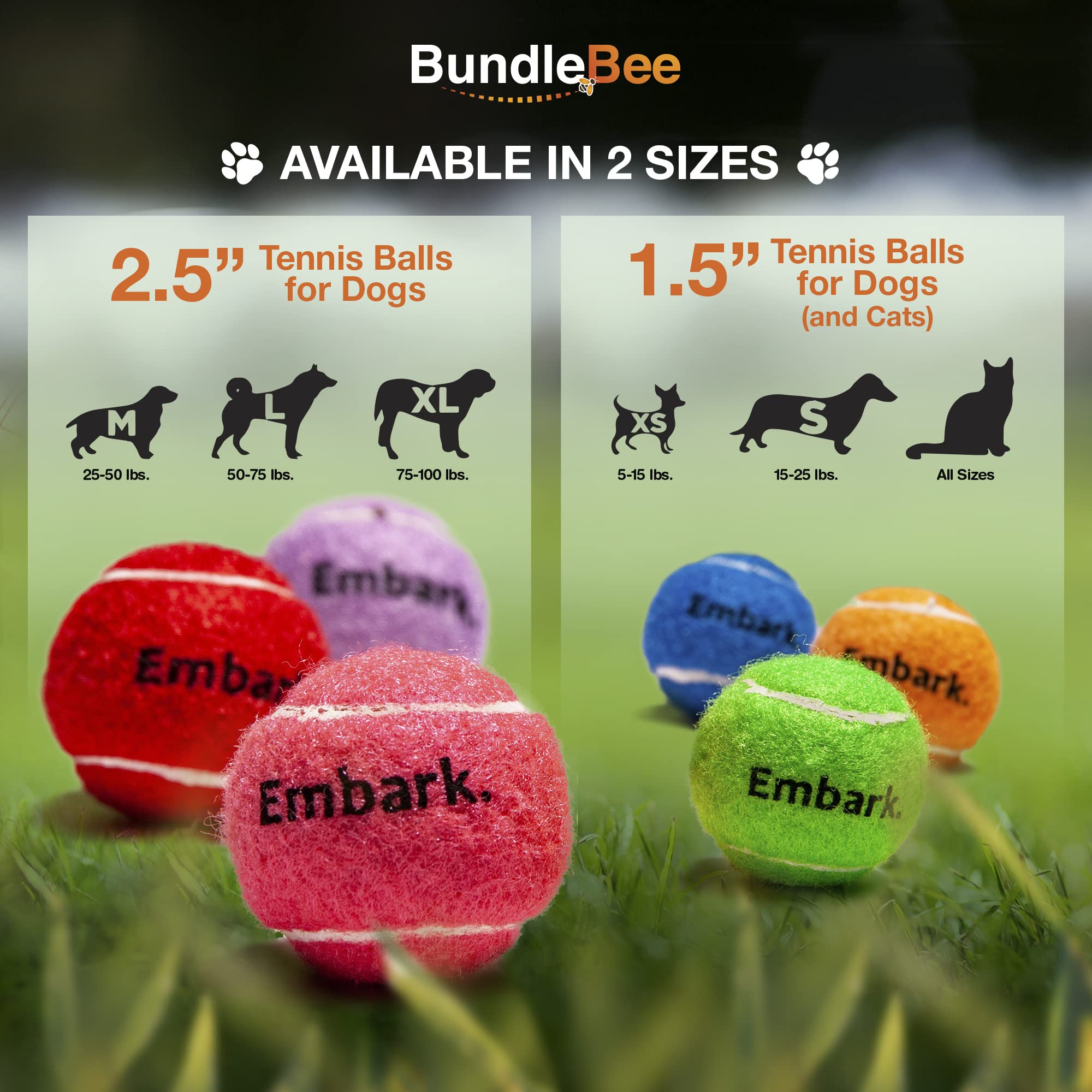 Bundlebee Squeaky Mini Tennis Balls For Small Dogs Puppy - 1.5 Inch - 6 Pack - Dog Toys For Small Dogs, Training Positive Reinforcement, Interactive Fetch Tiny Squeaker Balls For Ball Launcher