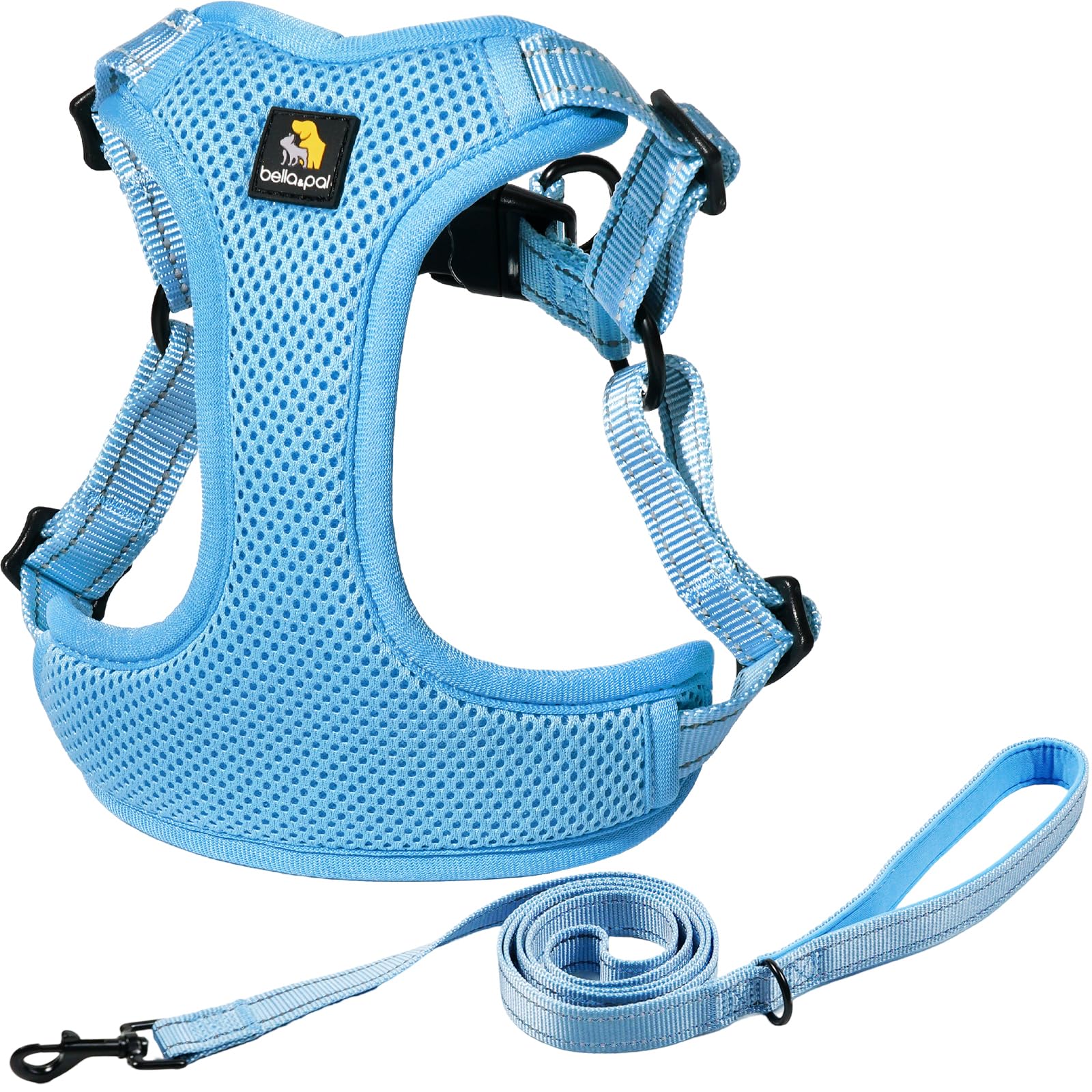Bella & Pal Adjustable Step-In Dog Harness, Puppy No-Pull Vest With Leash Set For Xs/Small & Medium Dog, Breathable All-Weather 