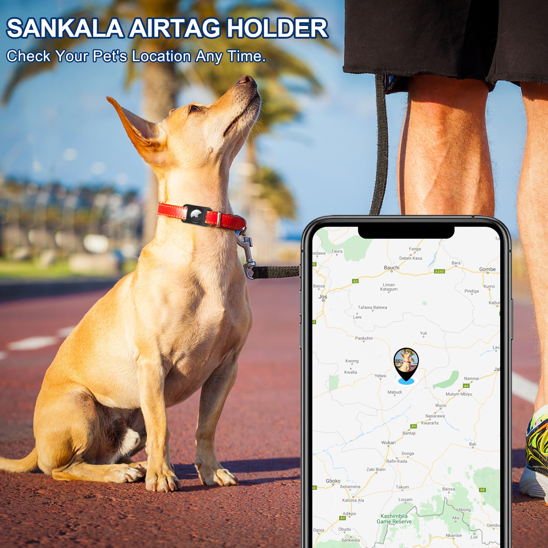 Dog Airtag Holder, Waterproof Airtag Holder For Dog Collar, Fit Most Of Collar Widths, Silicone Full Body Covered Anti-Lost Prot