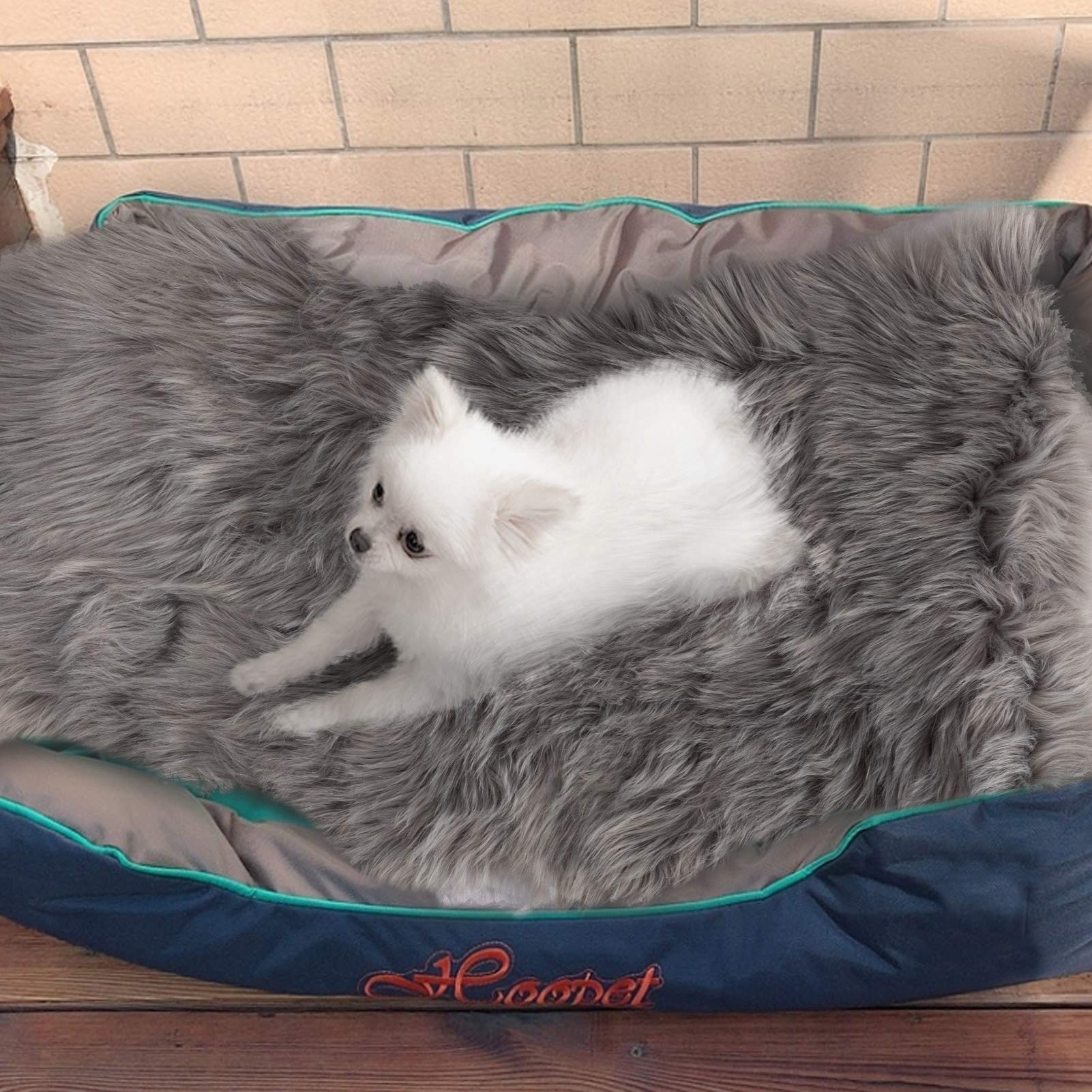 Asrug Faux Fur Dog Bed Rug Plush And Fluffy Dog Mat Ultra Cozy Pet Throw Rug For Dogs Cats, Luxury Soft Faux Sheepskin Chair Cov