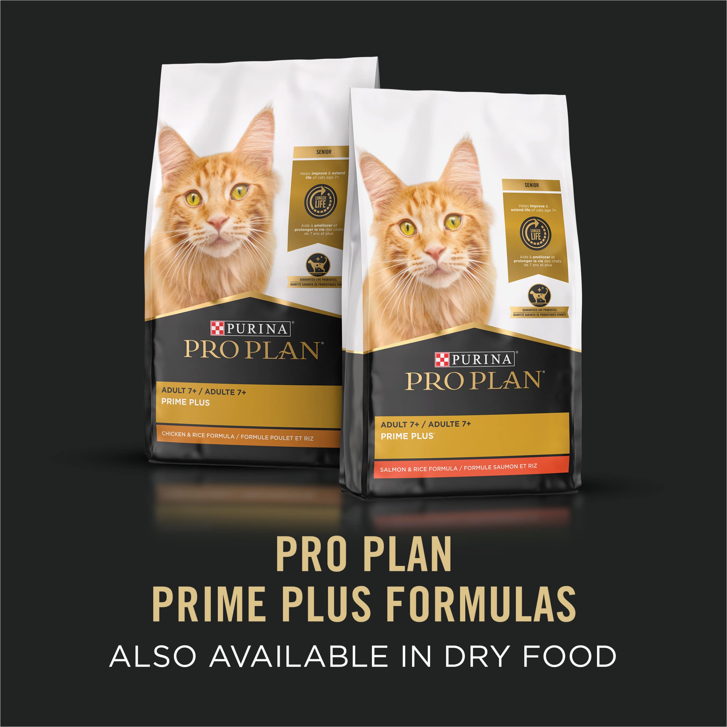 Purina Pro Plan Grain Free Senior Wet Cat Food Variety Pack, 3 oz Cans, Seafood Favorites - (24 Cans Total)