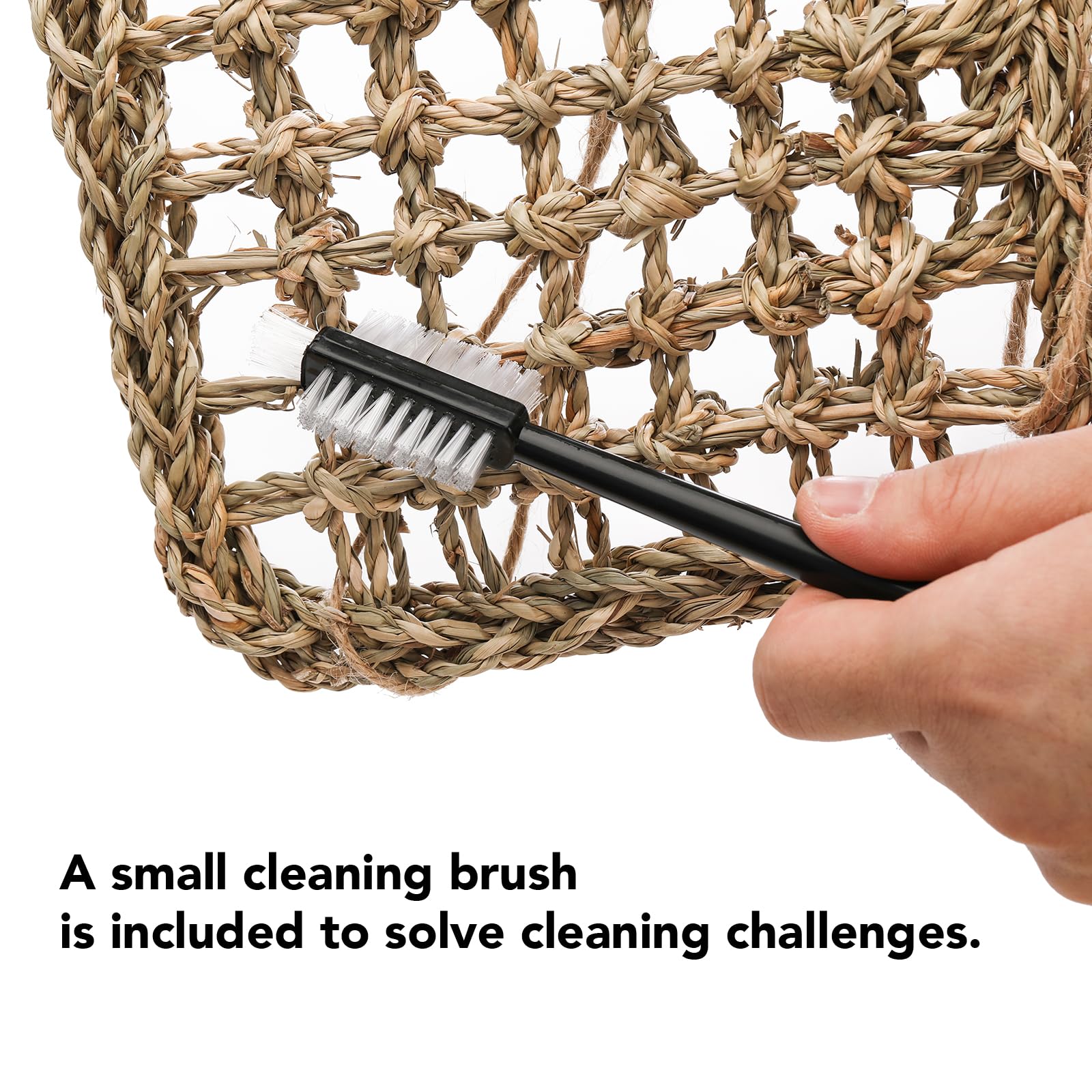 Chaleemang Hermit Crab Toys - Seagrass Hammocks And Ladder Bridges Set With Small Brush - Aquarium Accessories And Decorations F