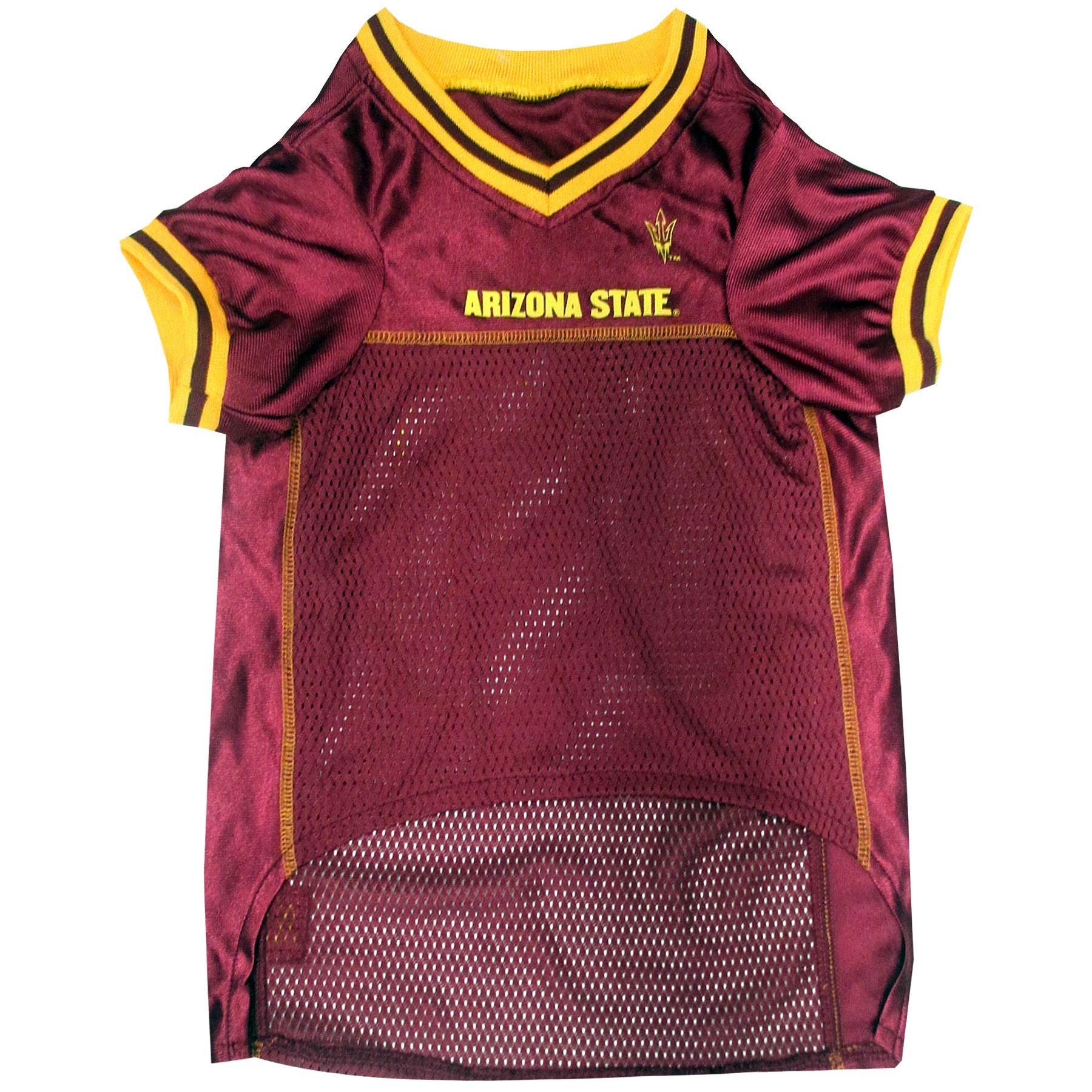 Pets First NCAA College Arizona State Sun Devils Mesh Jersey for DOGS & CATS, Large. Licensed Dog Jersey with your Favorite Foot