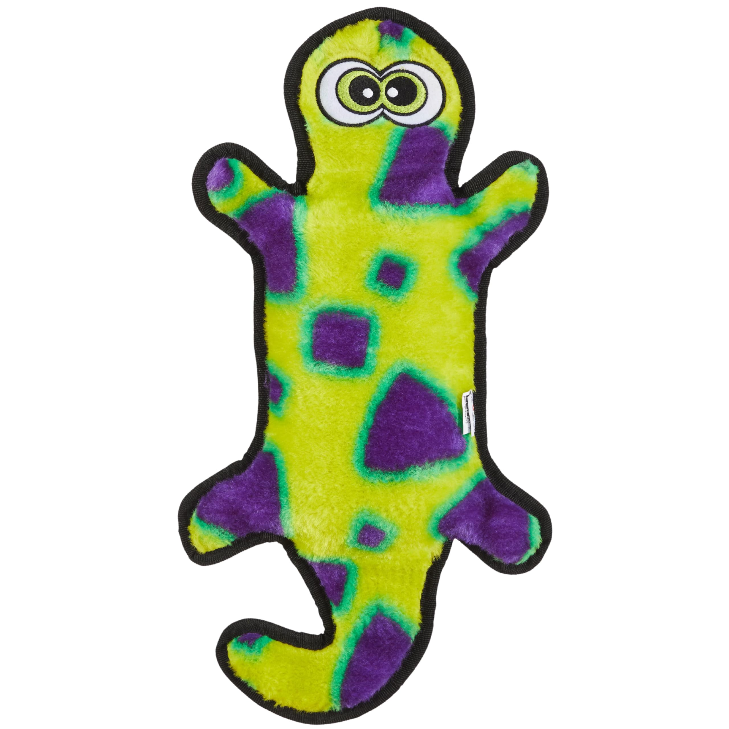 Outward Hound Durablez Tough Plush Squeaky Dog Toy, Gecko, Green, Large