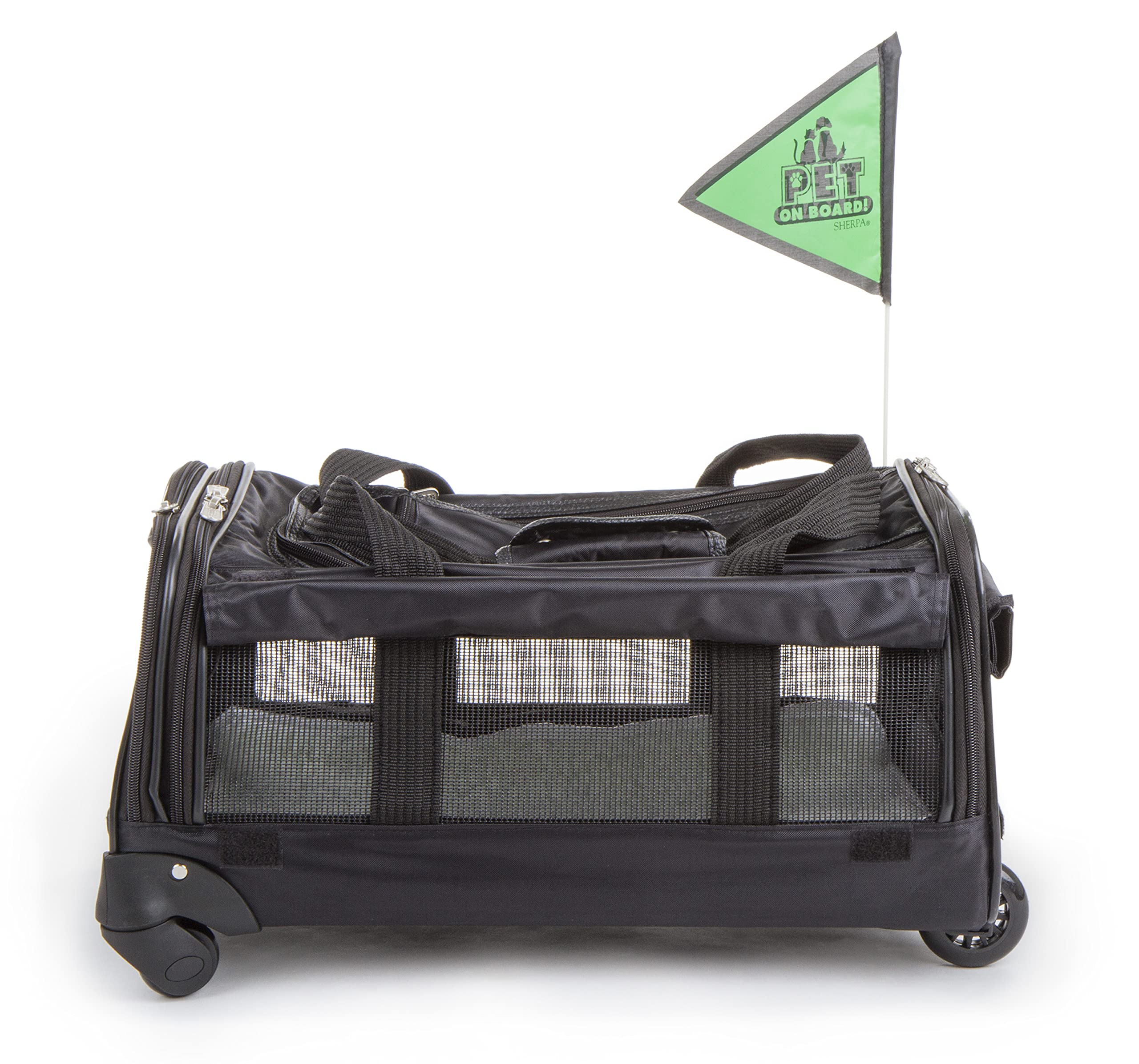 Sherpa Pet Carrier Ultimate On Wheels Black