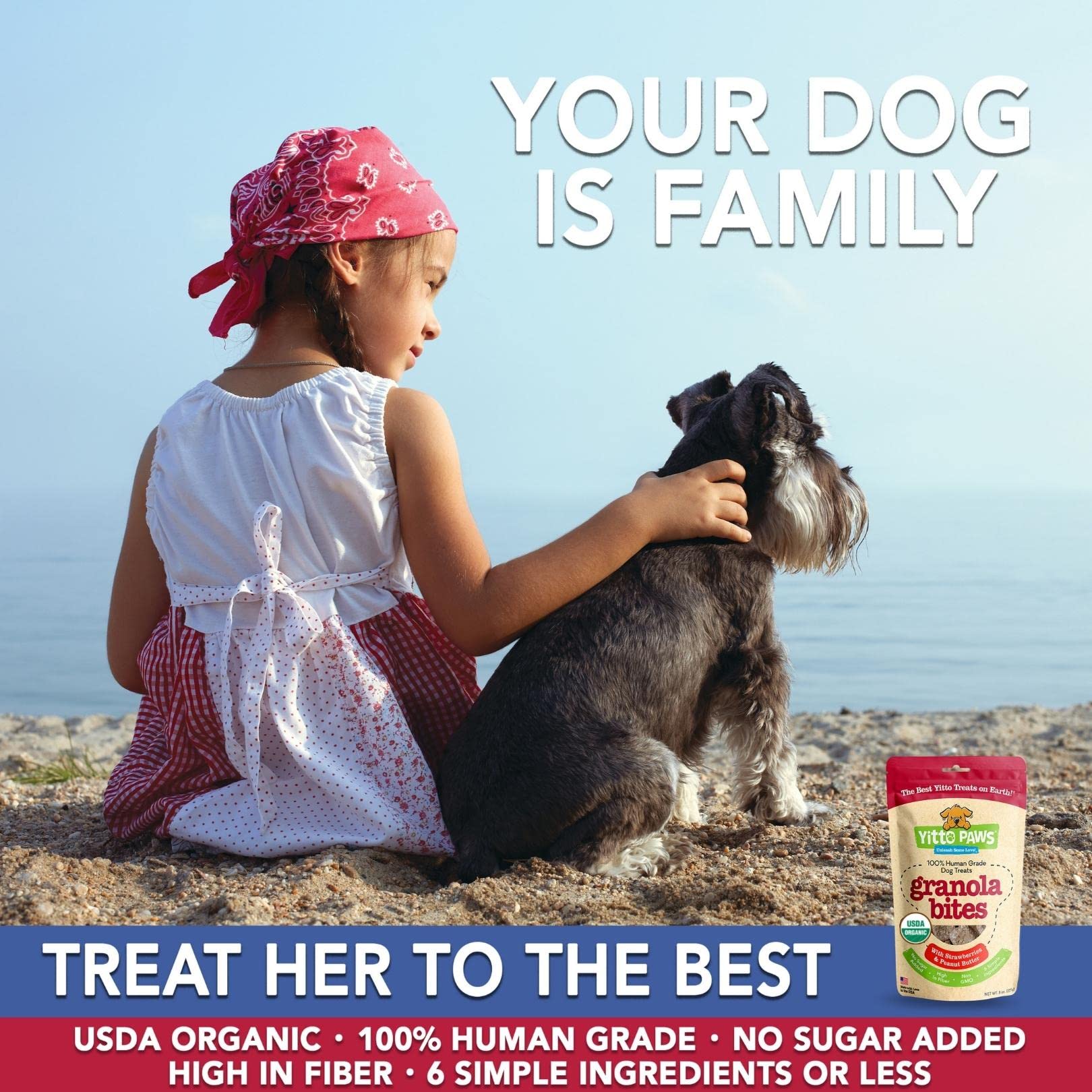 Crunchy Organic Peanut Butter Dog Treats, Strawberry & Oats Healthy Dog Treats, Vegan All Natural Dog Training Treats Made in US
