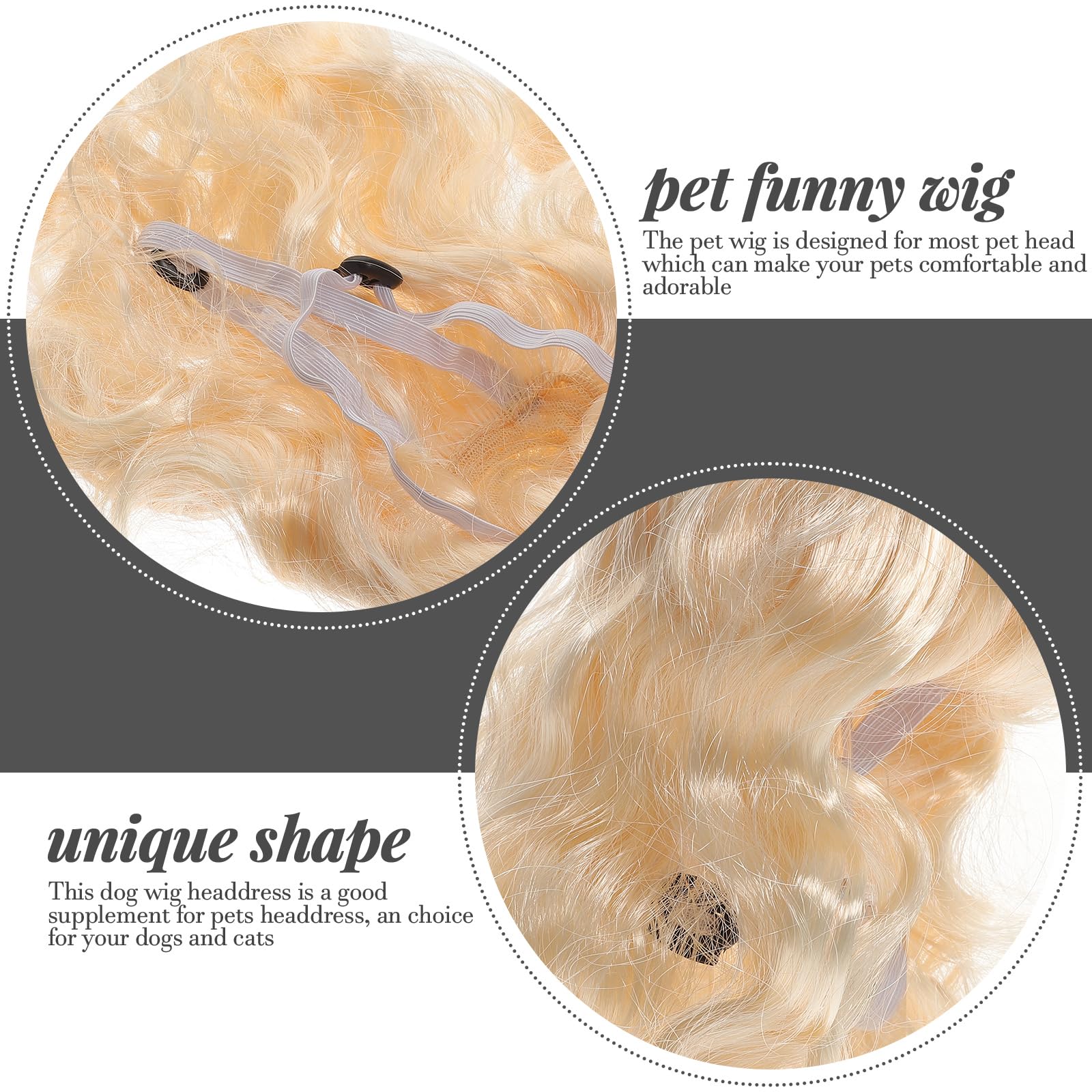 Totority Funny Dog Wigs Fashion Dog Hair Accessories Pet Supplies Dog Costumes Queen Style Pet Dog Wigs Best For Pet