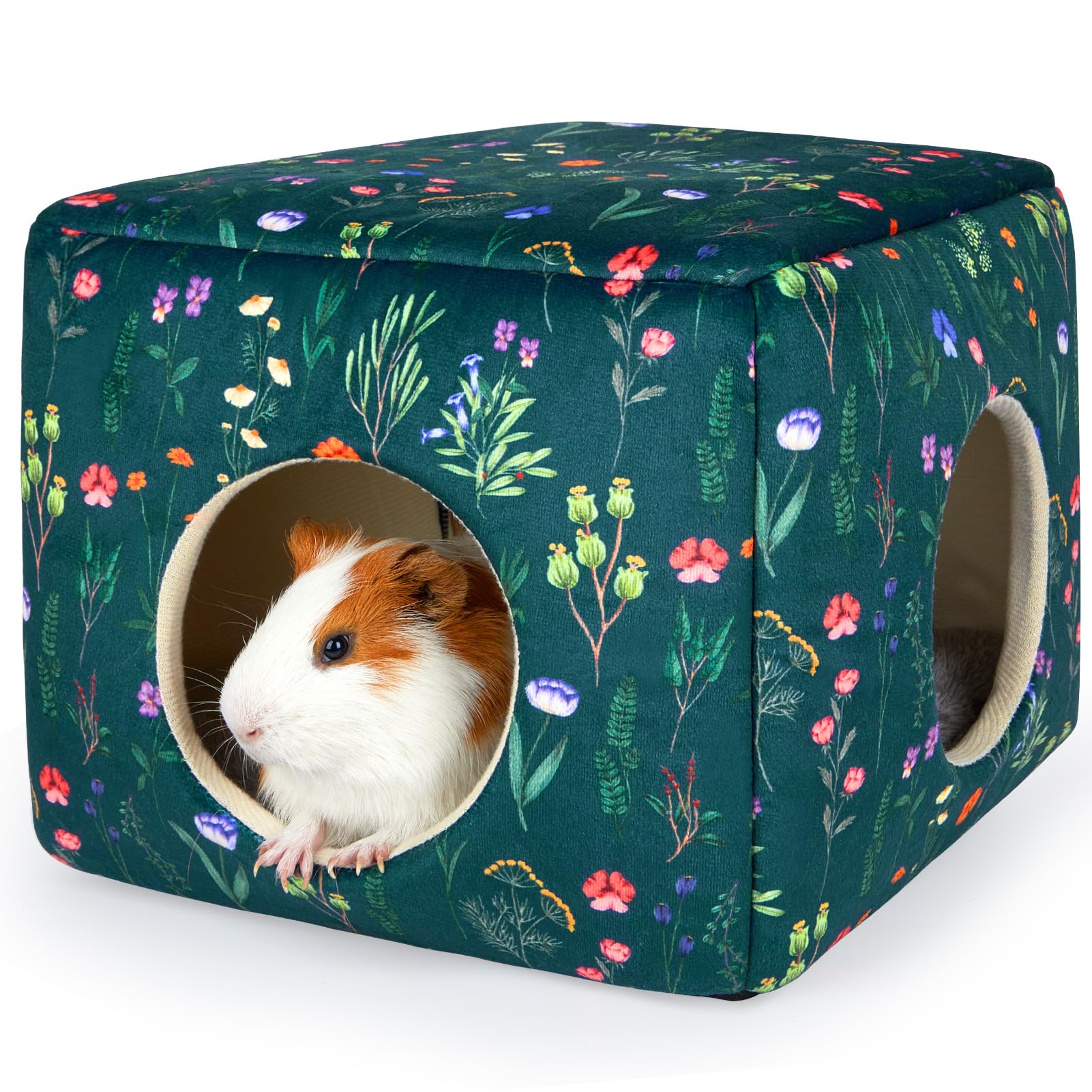 Bienbee Guinea Pig Hideout, Washable Guinea Pigs House Cozy Guinea Pigs Bed for Small Pet Bunny/Rabbit/Hamster/Chinchilla Guinea