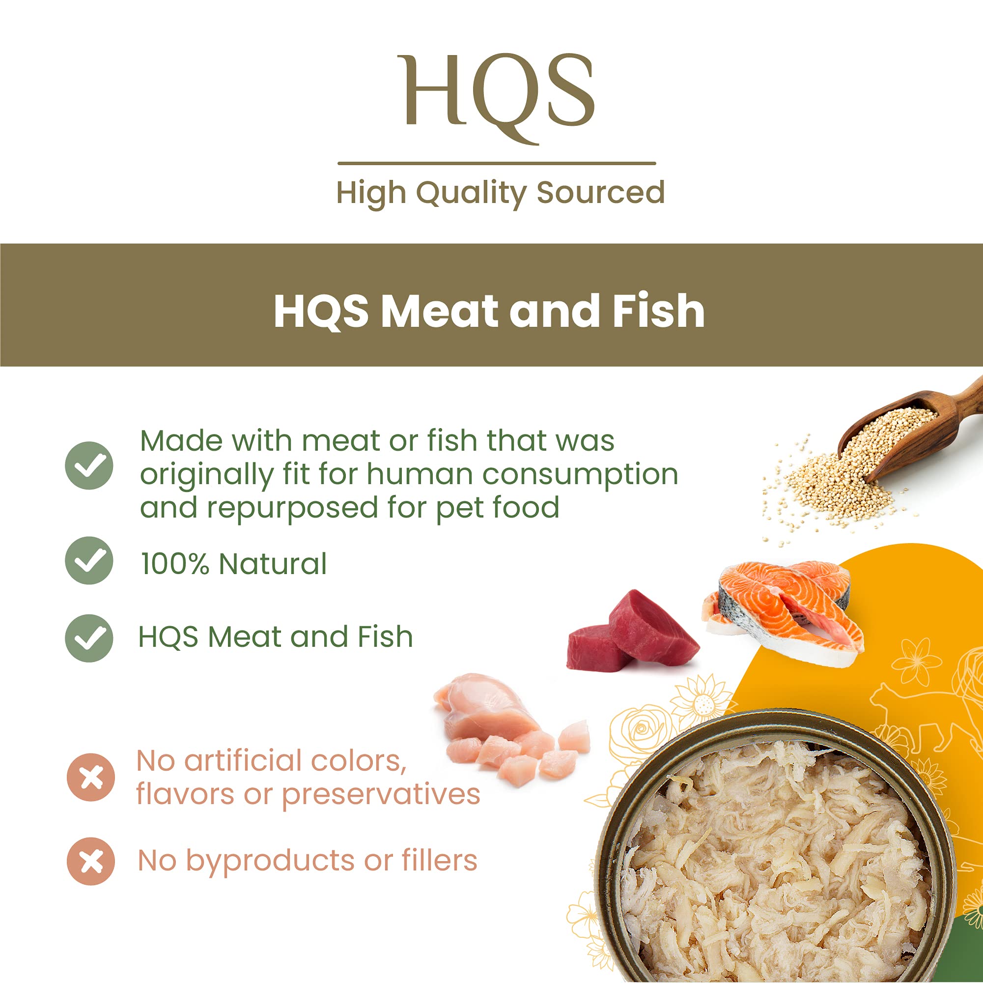 almo nature HQS Natural Chicken with Pumpkin, Grain Free, Additive Free, Adult Cat Canned Wet Food, Shredded