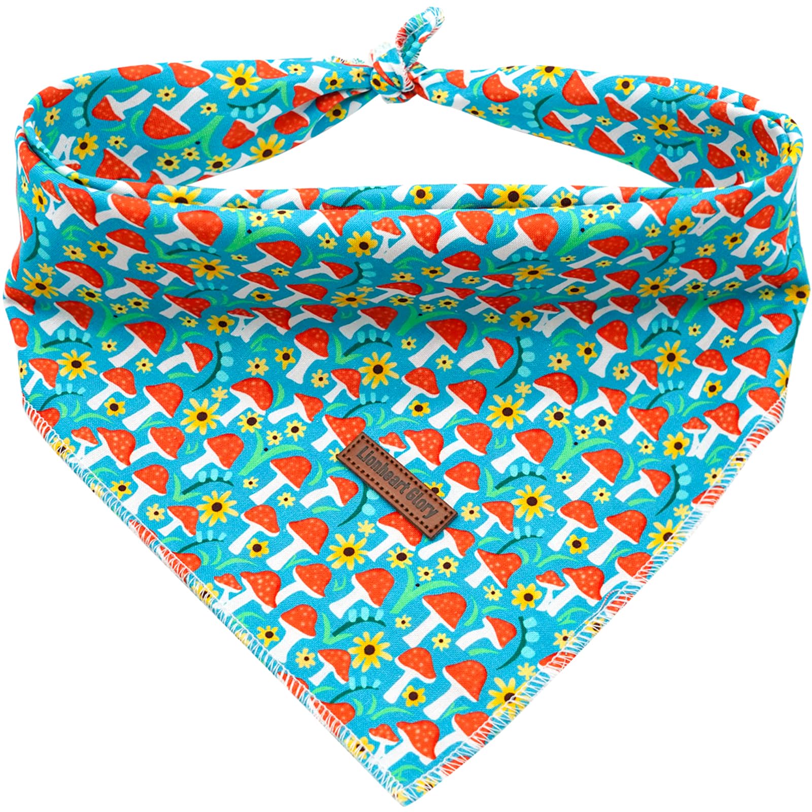 Lionheart Glory Soft Dog Scarf, Washable Fall Bib Scarf, Adjustable Square Bandana For Small To Large Dogs