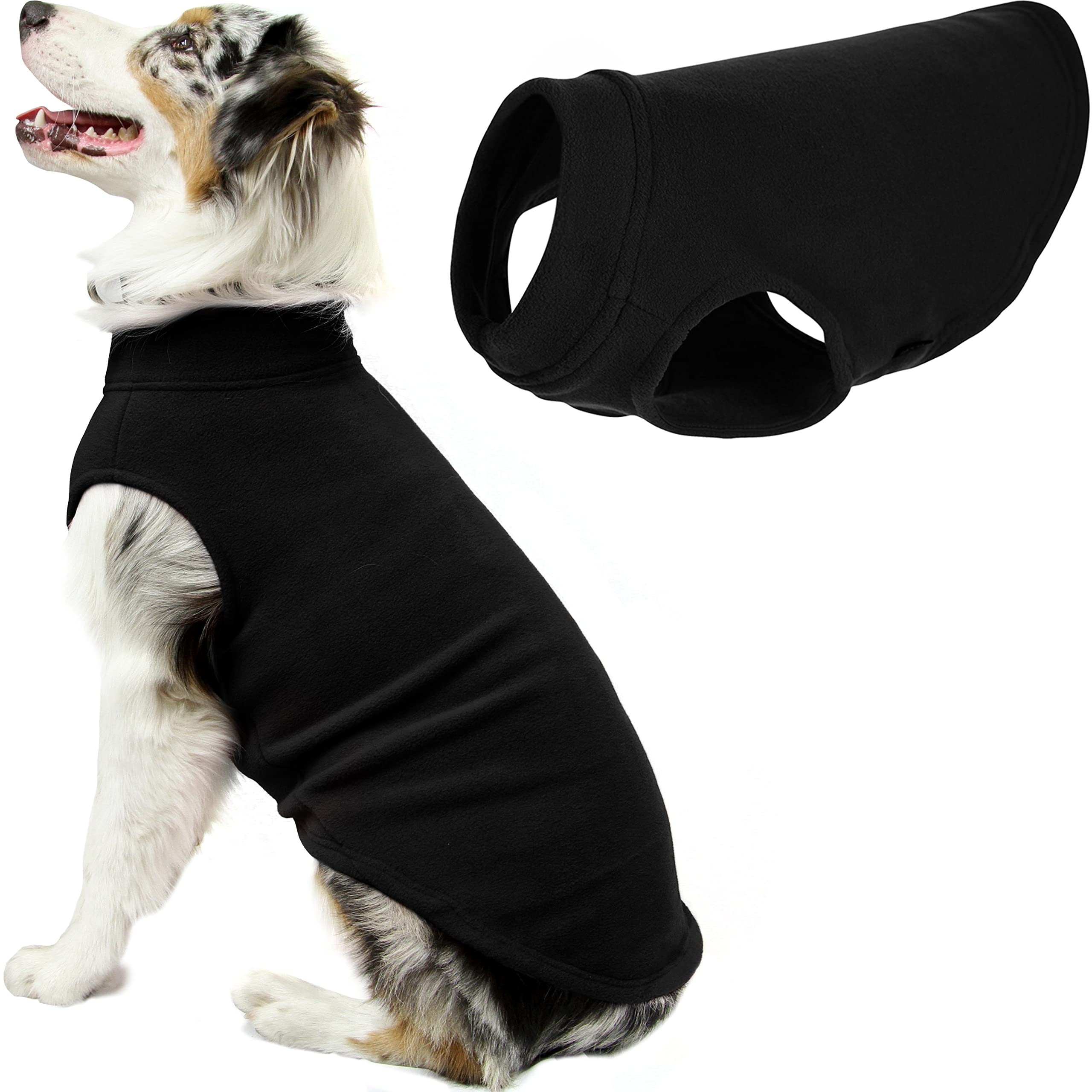 Gooby Stretch Fleece Vest Dog Sweater - Black, 5X-Large - Warm Pullover Fleece Dog Jacket - Winter Dog Clothes For Small Dogs Boy Or Girl - Dog Sweaters For Small Dogs To Dog Sweaters For Large Dogs