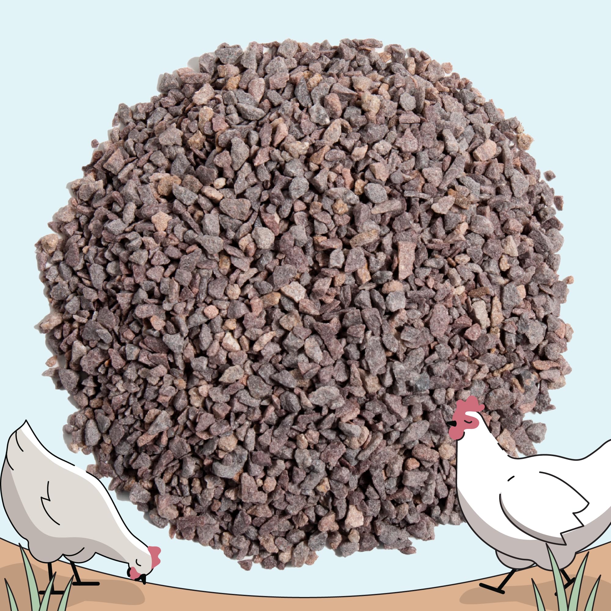 Mile Four Chicken Grit for Layer & Grower Chickens Age 8-20+ Weeks - 100% Natural Mineral Chicken Grit Quartzite, Poultry Grit,