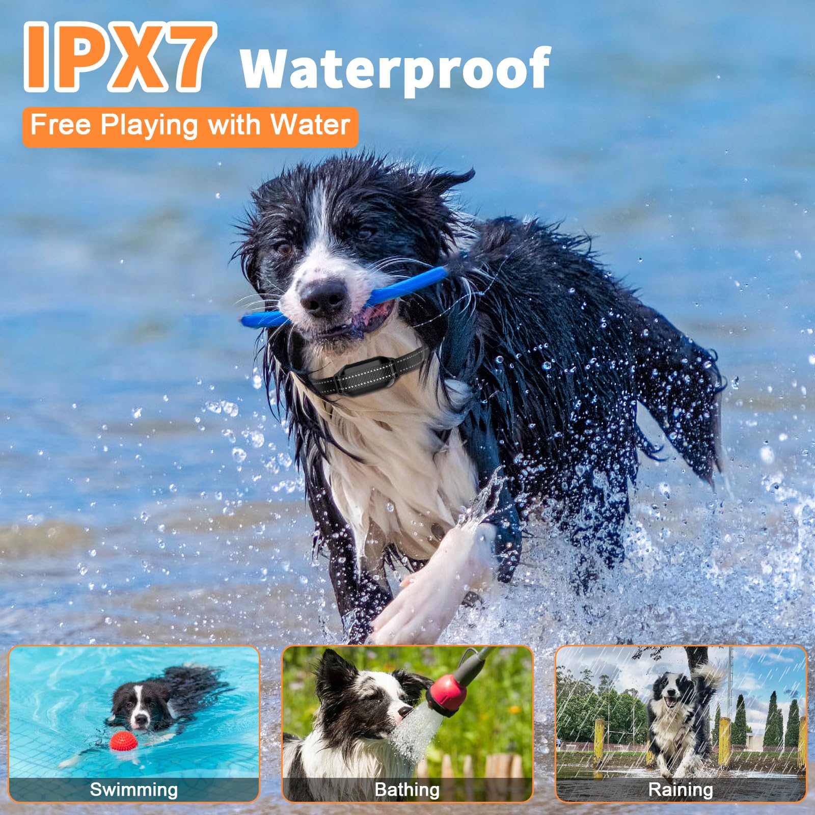 Dog Shock Collar With Remote - Petworthy 3300Ft Dog Training Collar, Ipx7 Waterproof Electric Collar With 3 Training Modes, Secu