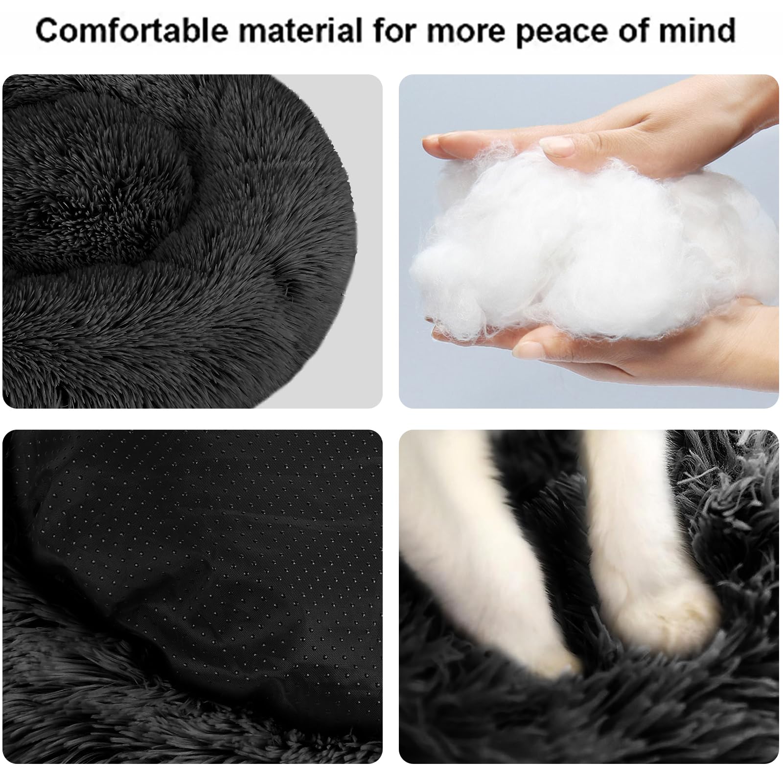 Nisrada Dog Bed For Small Medium Large Dogs, 20 Inch Calming Dogs Bed, Washable-Round Cozy Soft Pet Bed For Puppy And Kitten With Slip-Resistant Bottom